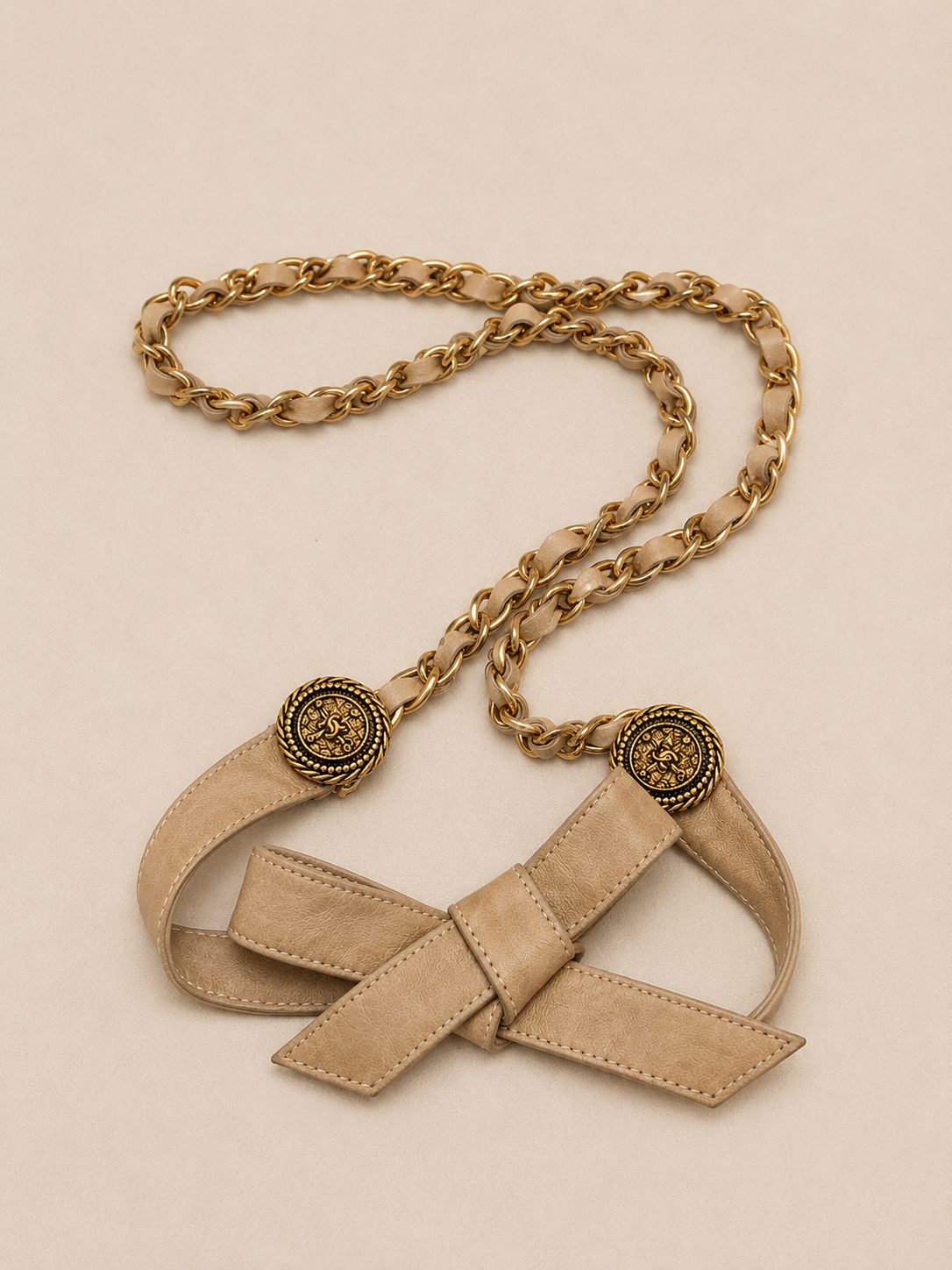CHANEL Ceinture Cuir et Chaîne