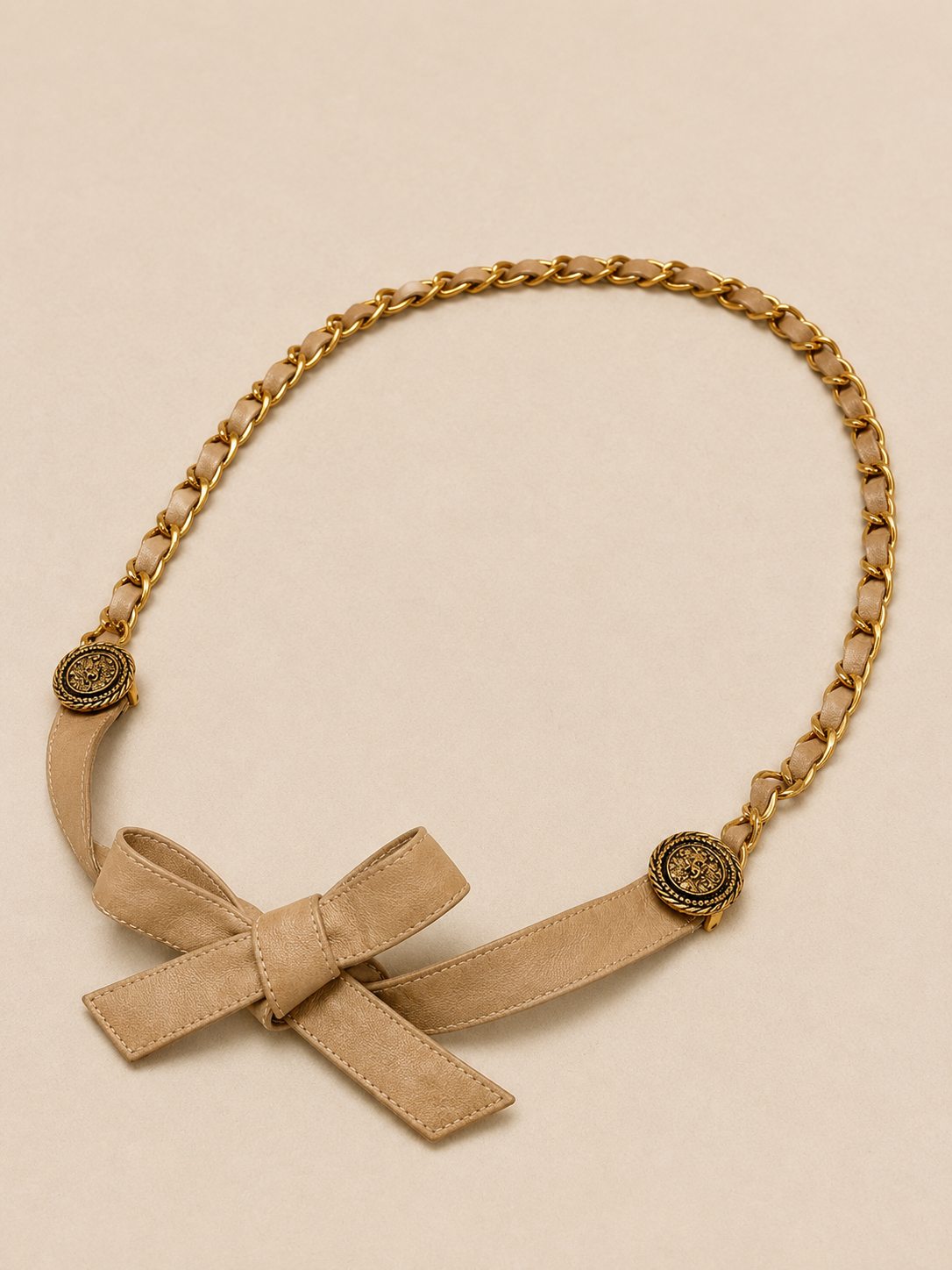 CHANEL Ceinture Cuir et Chaîne