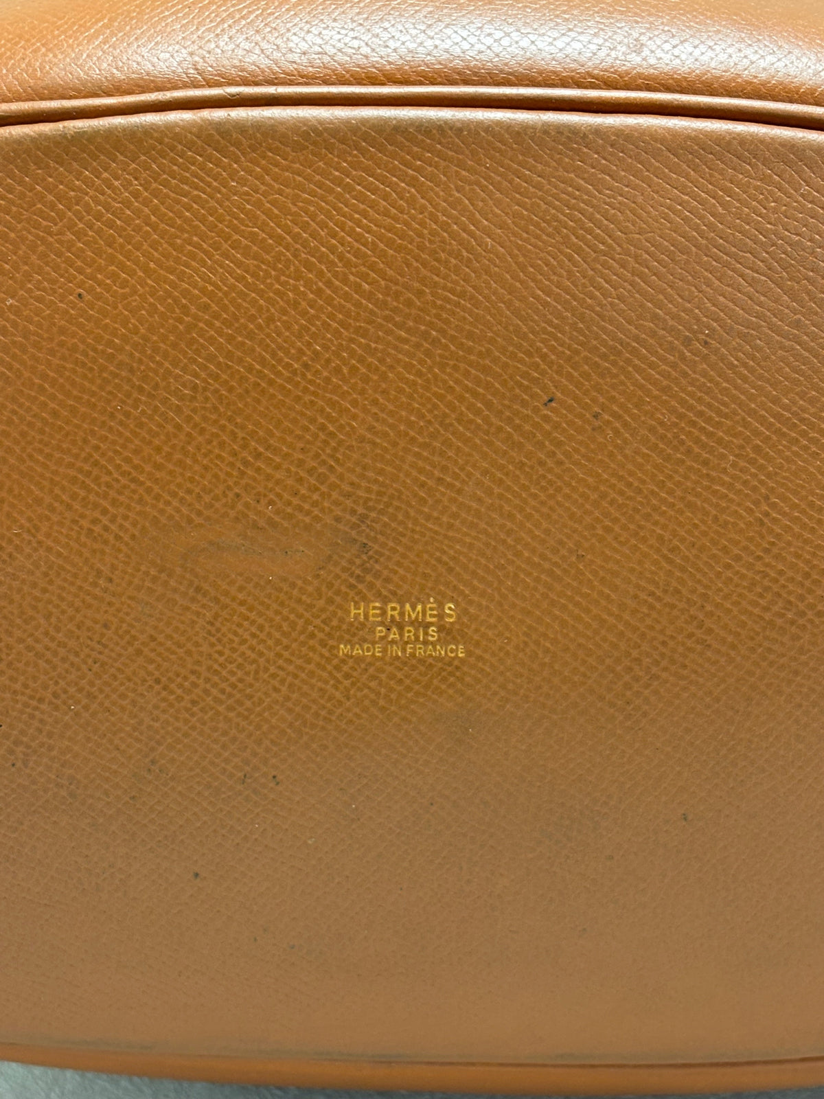 HERMÈS Sac Market Toile et Cuir