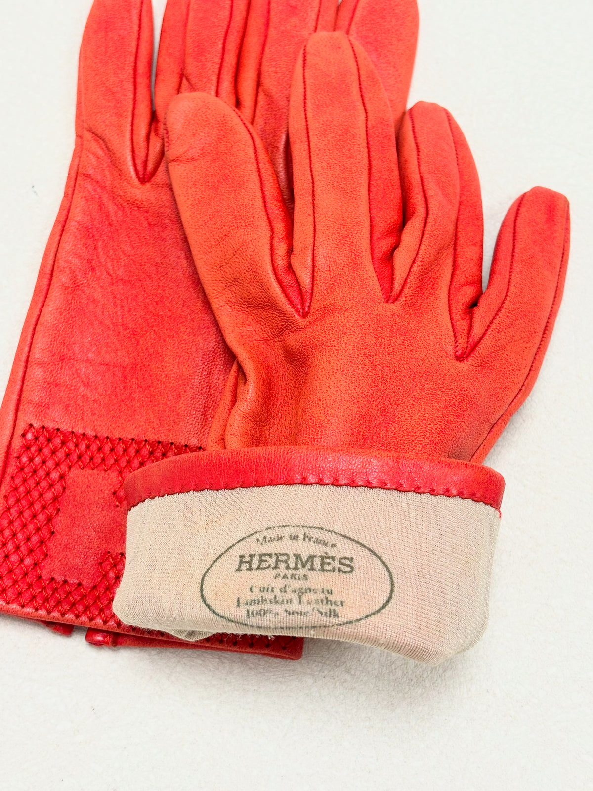 HERMÈS Gants en cuir
