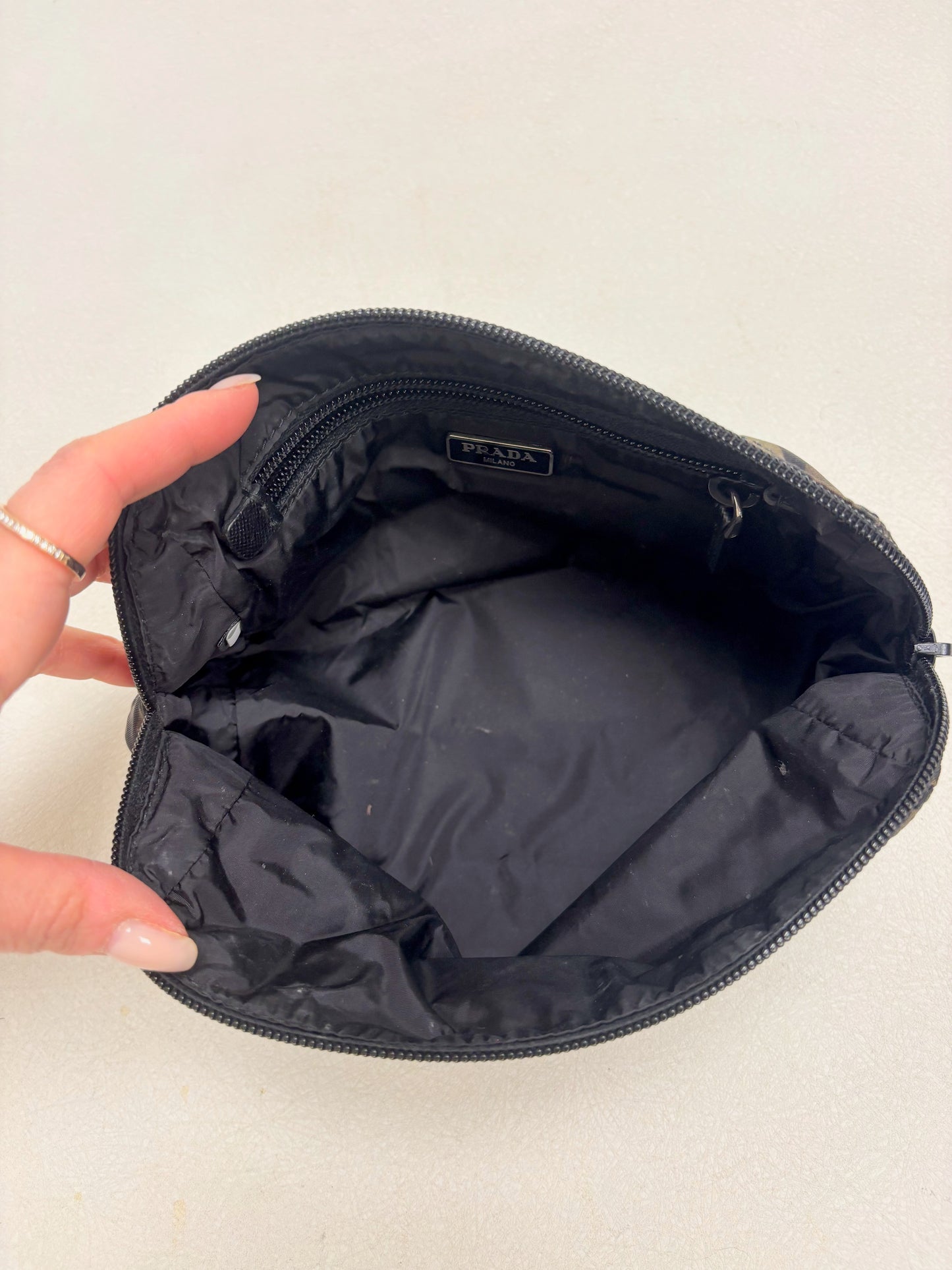 PRADA Trousse Nylon Léopard