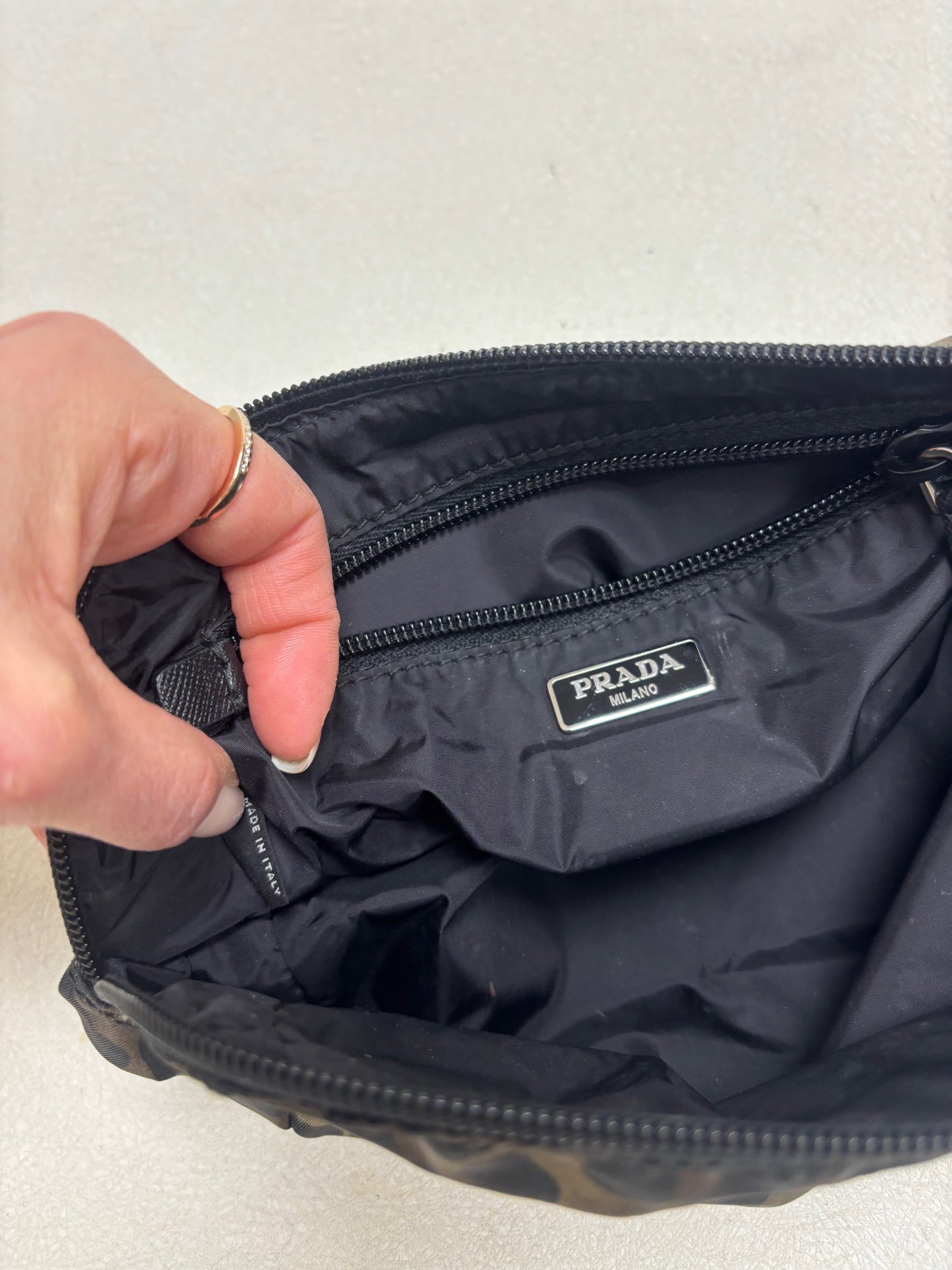 PRADA Trousse Nylon Léopard