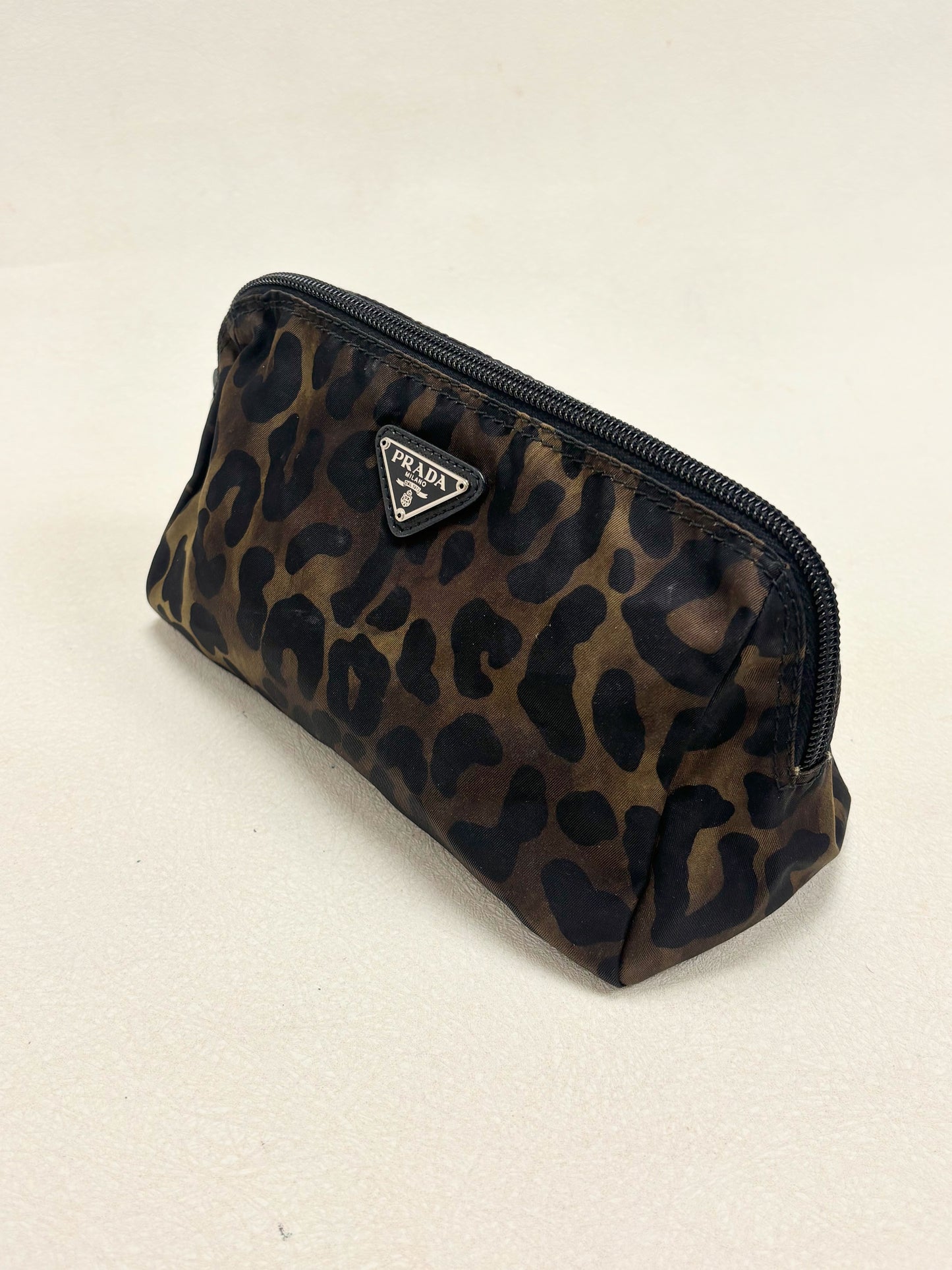 PRADA Trousse Nylon Léopard