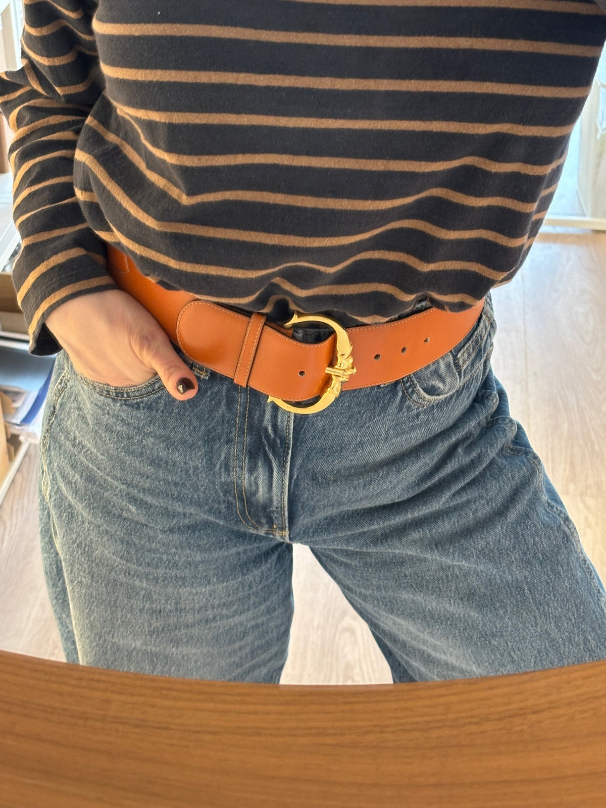 CÉLINE Ceinture en cuir