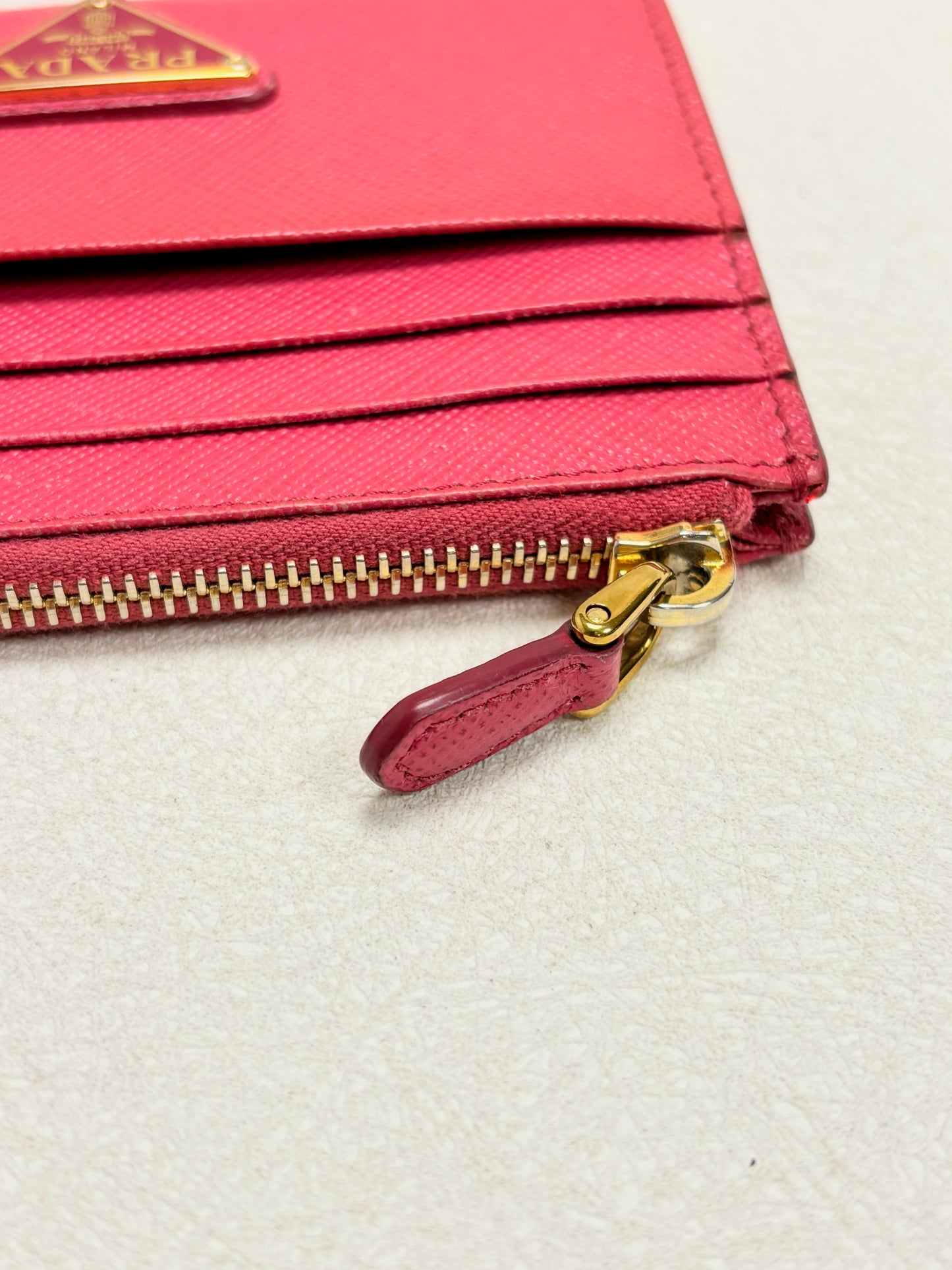 PRADA Porte-Cartes en cuir Saffiano