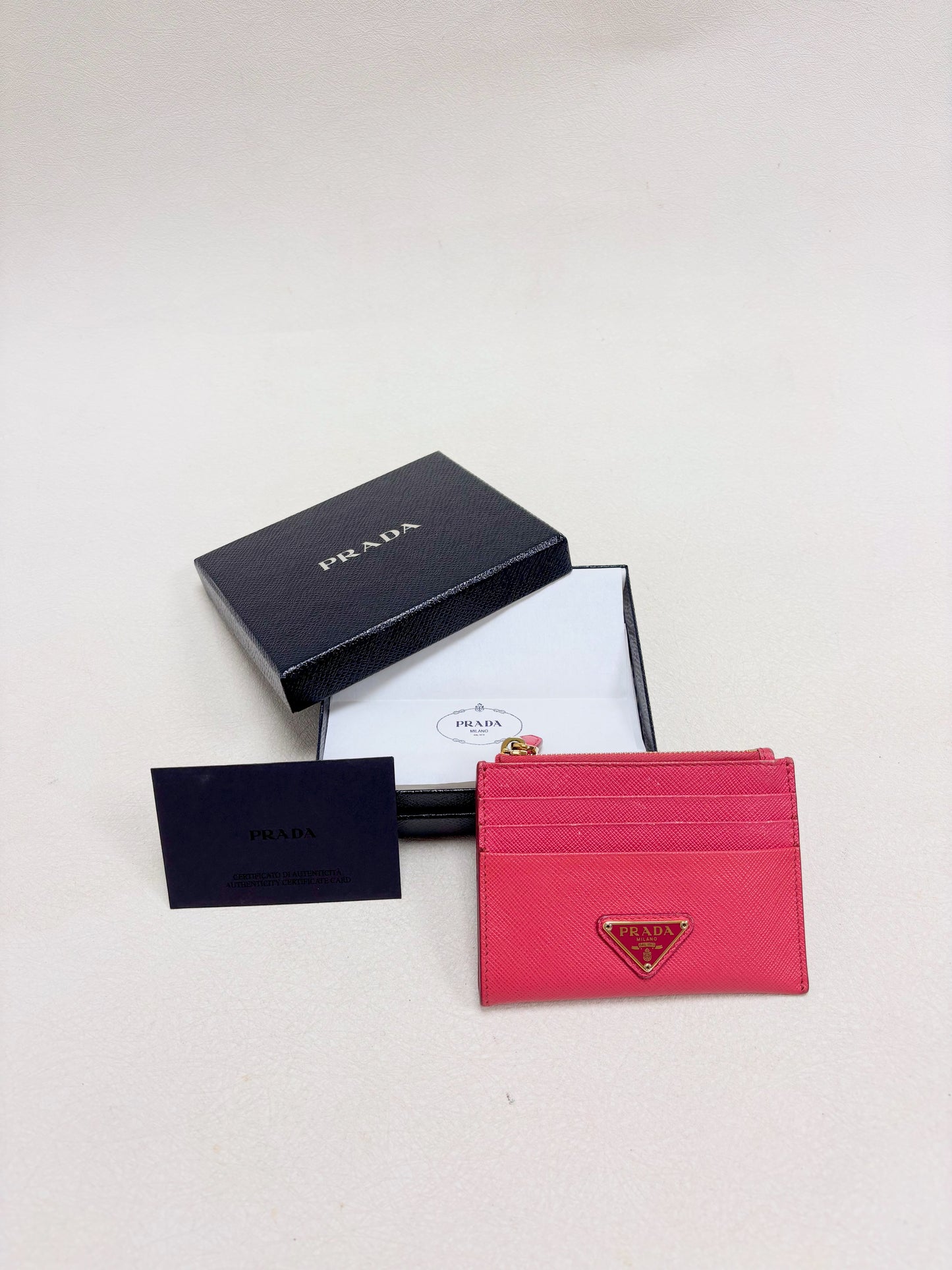 PRADA Porte-Cartes en cuir Saffiano