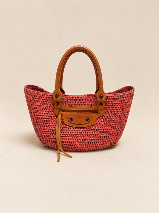 BALENCIAGA Sac Panier Raphia