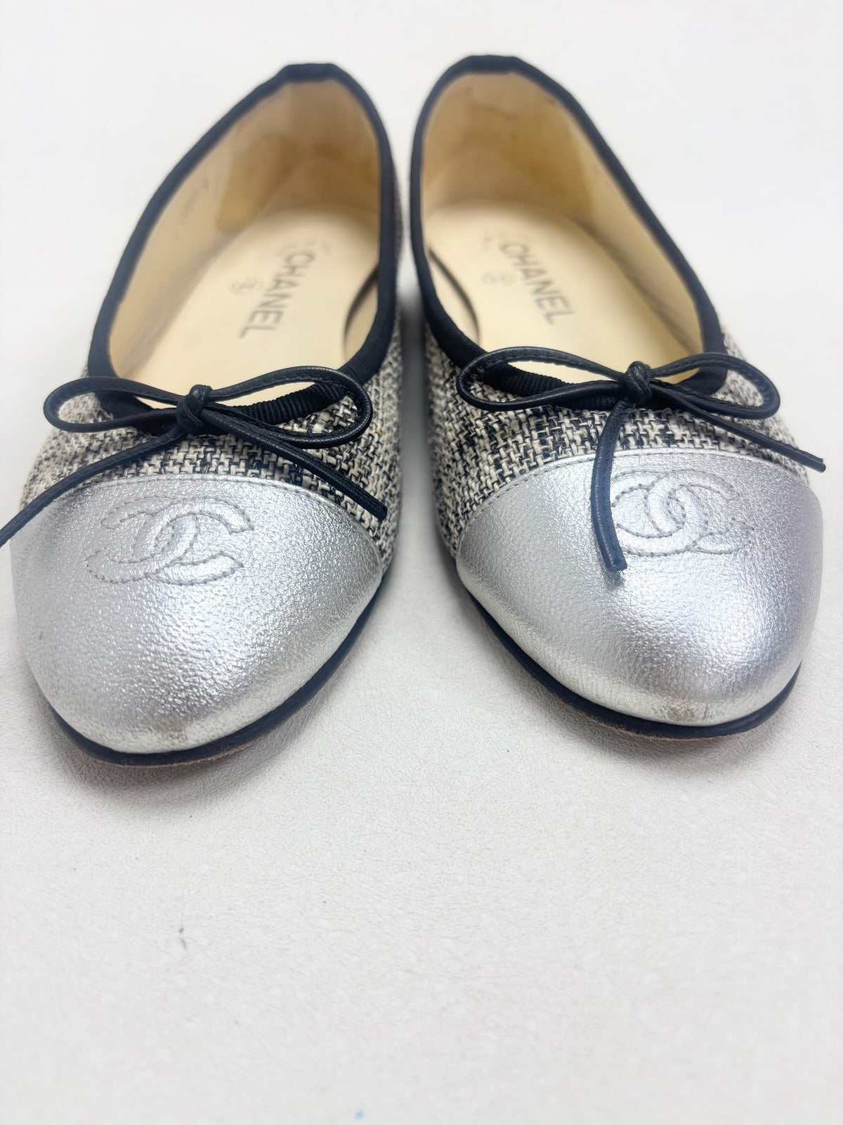 CHANEL Ballerines tweed