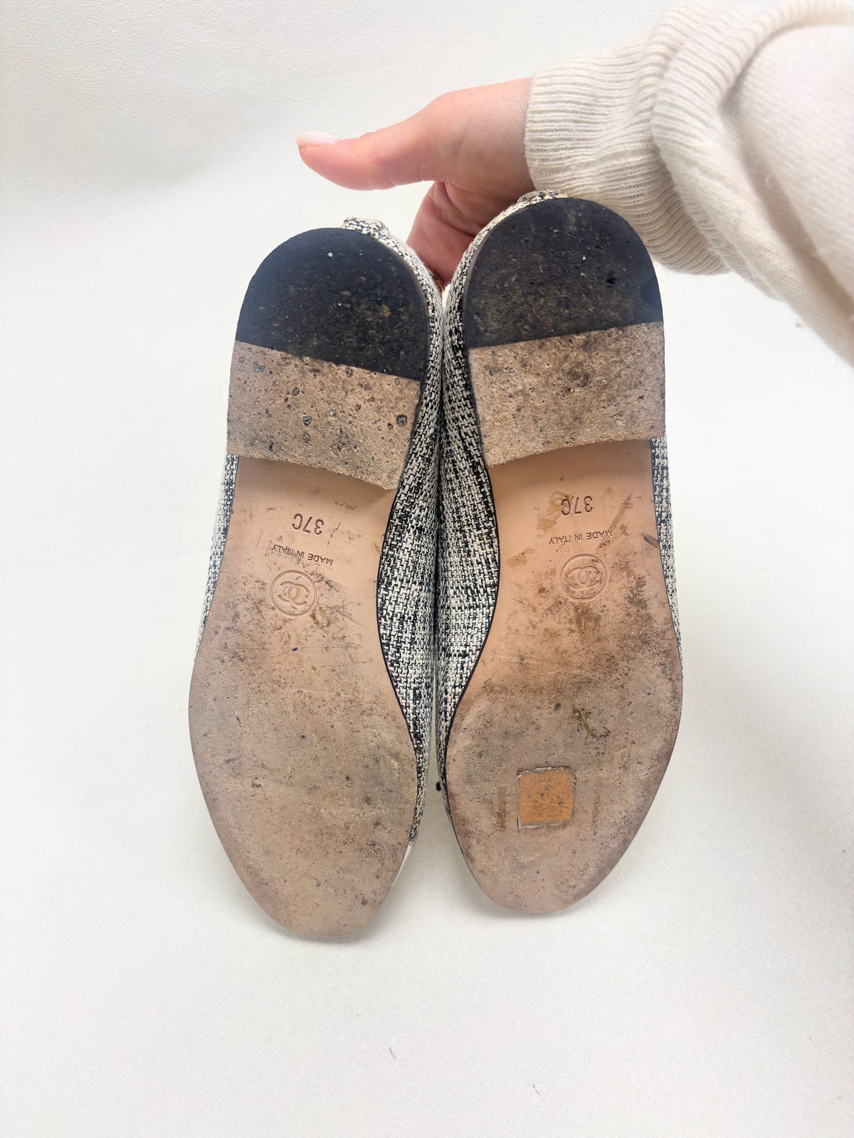 CHANEL Ballerines tweed