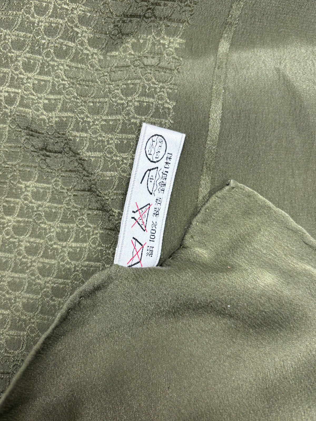 DIOR Foulard Carré Oblique en soie