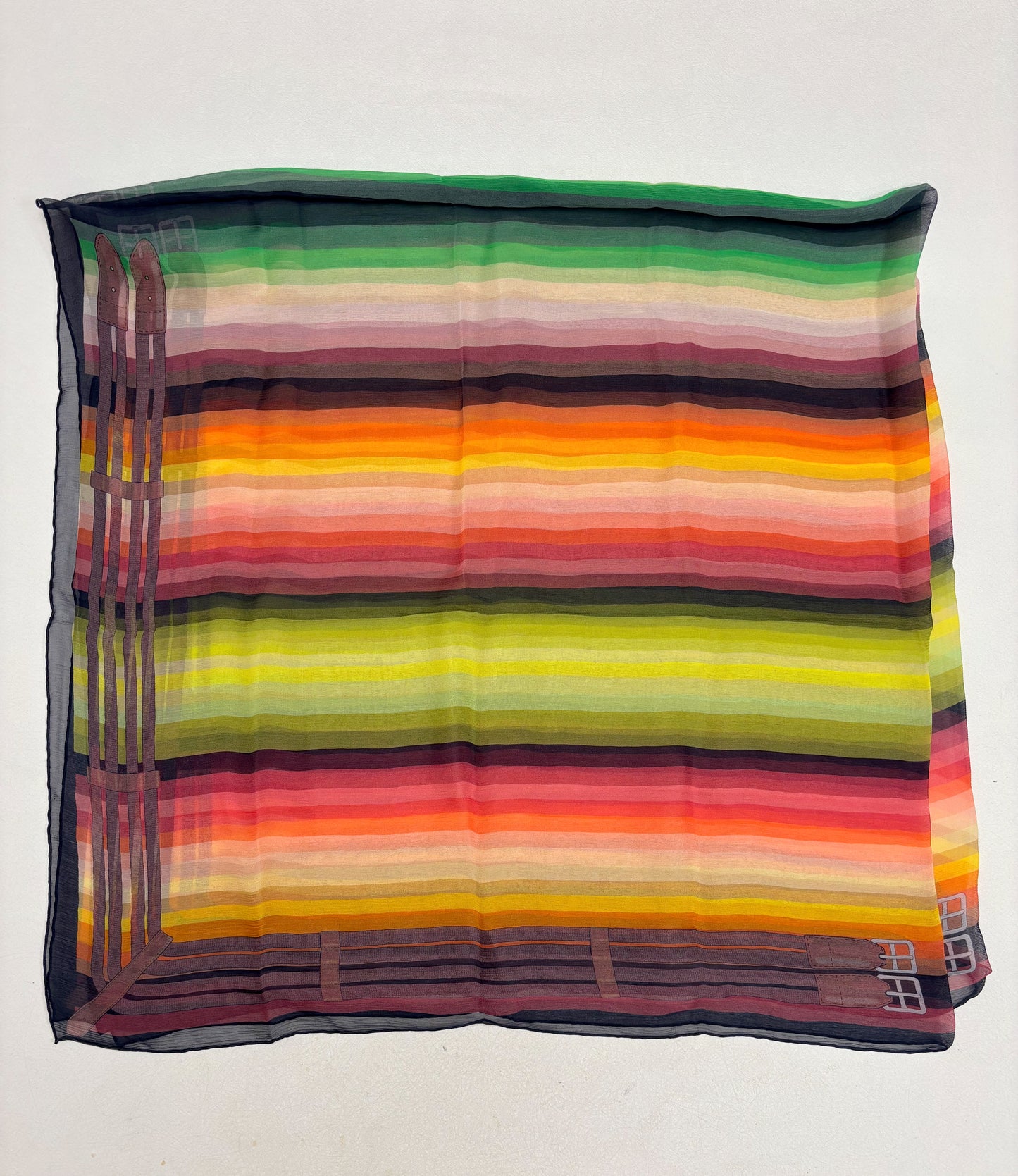 HERMÈS Maxi Carré Rayures Mexicaines