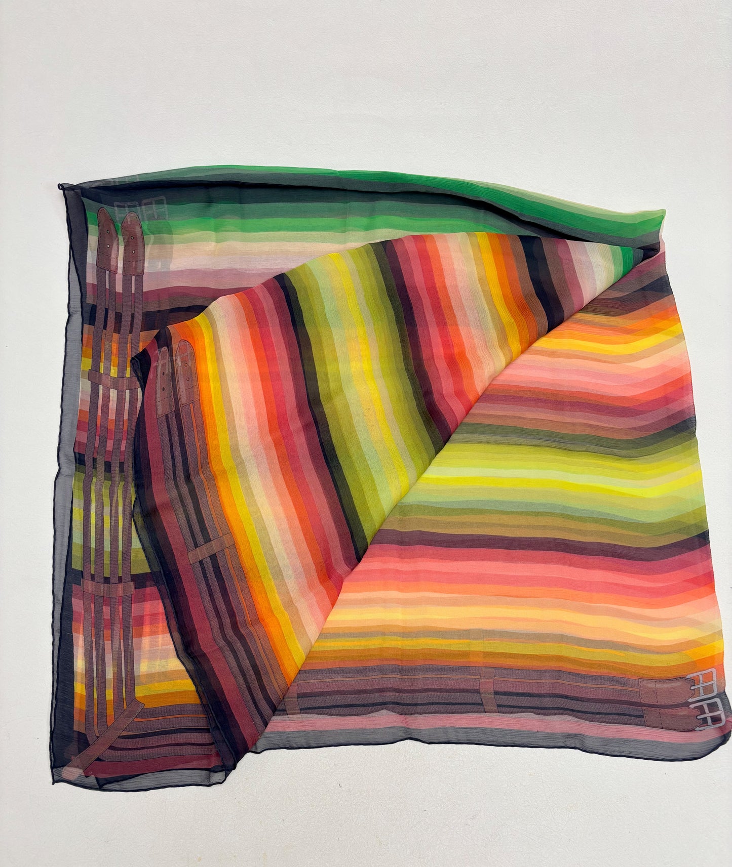 HERMÈS Maxi Carré Rayures Mexicaines