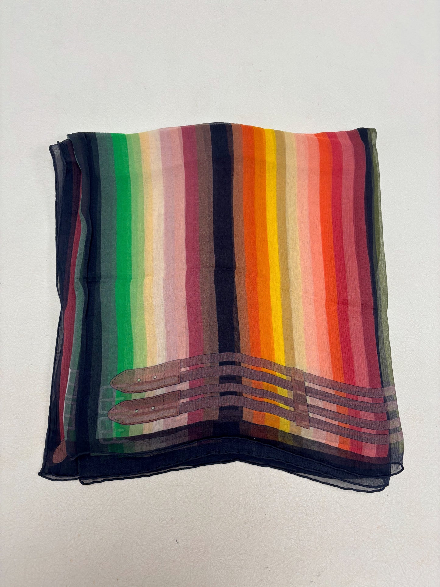 HERMÈS Maxi Carré Rayures Mexicaines
