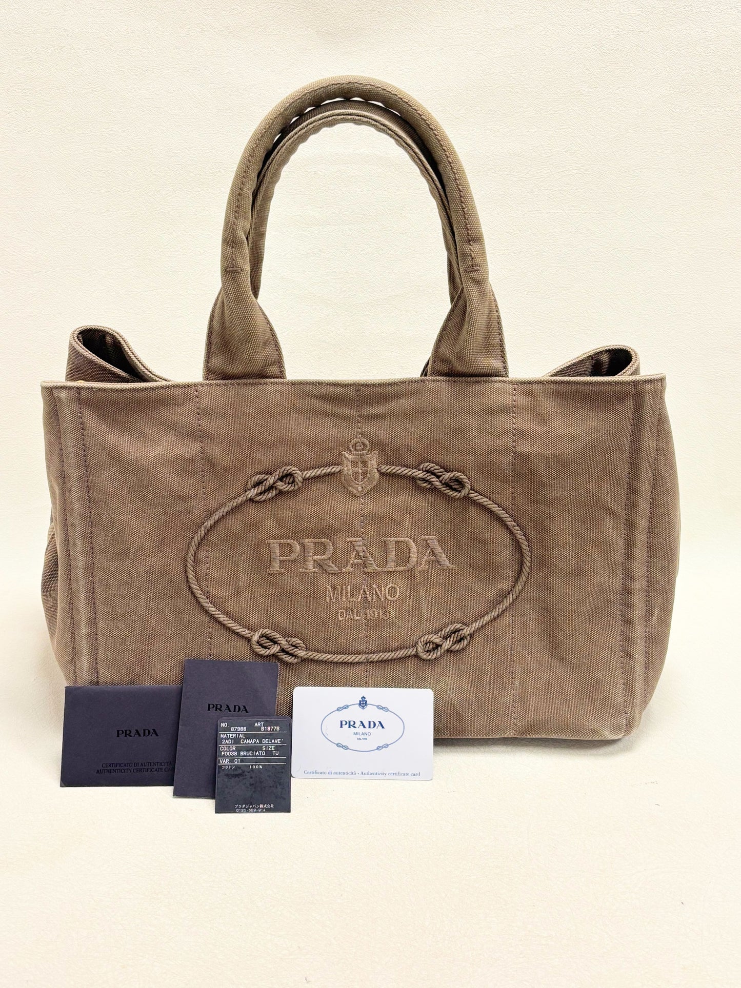 PRADA Sac cabas Canapa