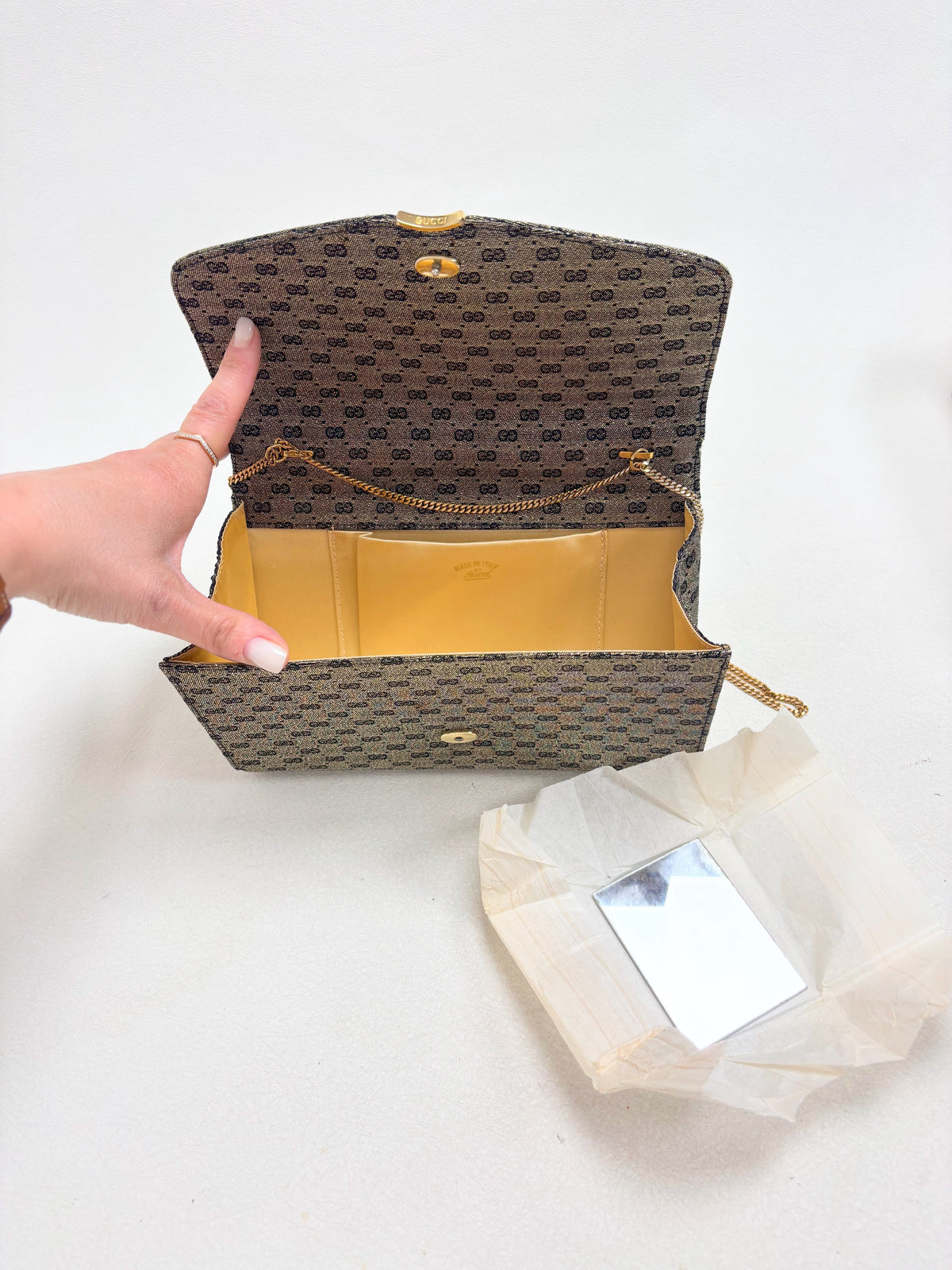 GUCCI Sac Minaudière Lamé