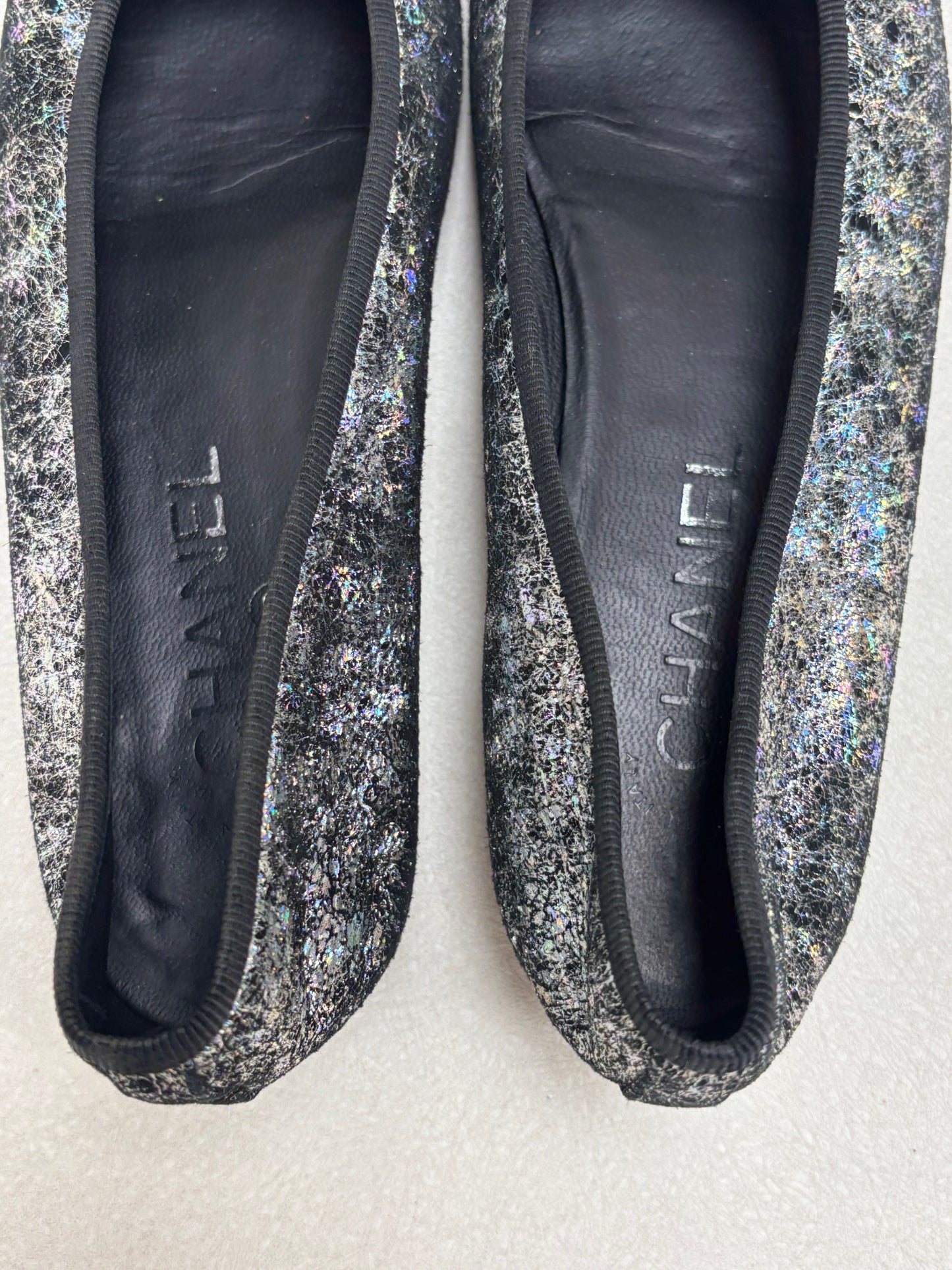 CHANEL Ballerines Argent