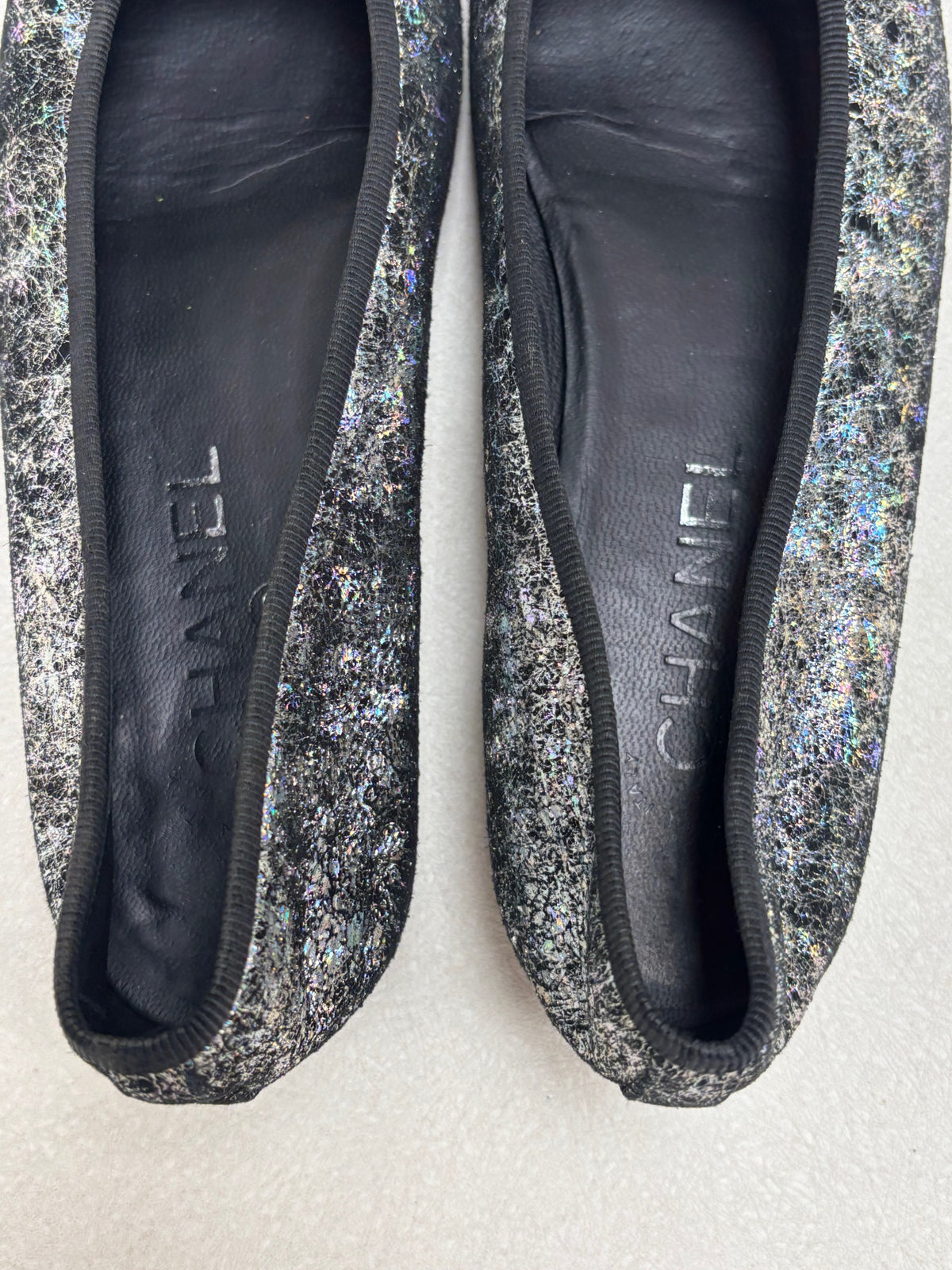 CHANEL Ballerines Argent