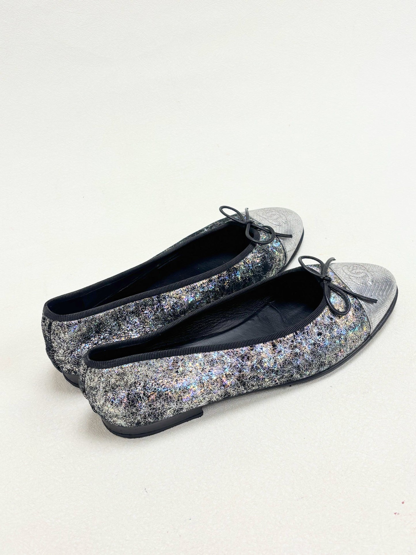 CHANEL Ballerines Argent