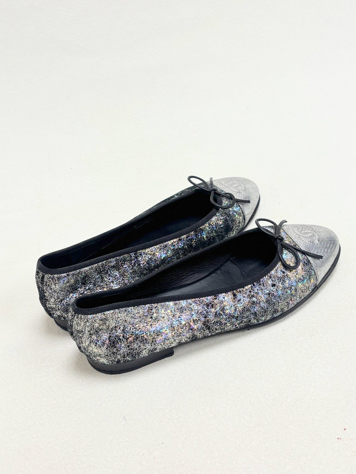 CHANEL Ballerines Argent