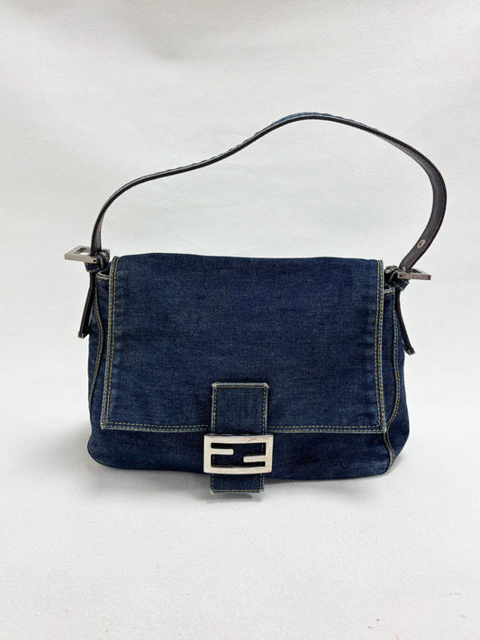 FENDI Sac Mamma Baguette Denim