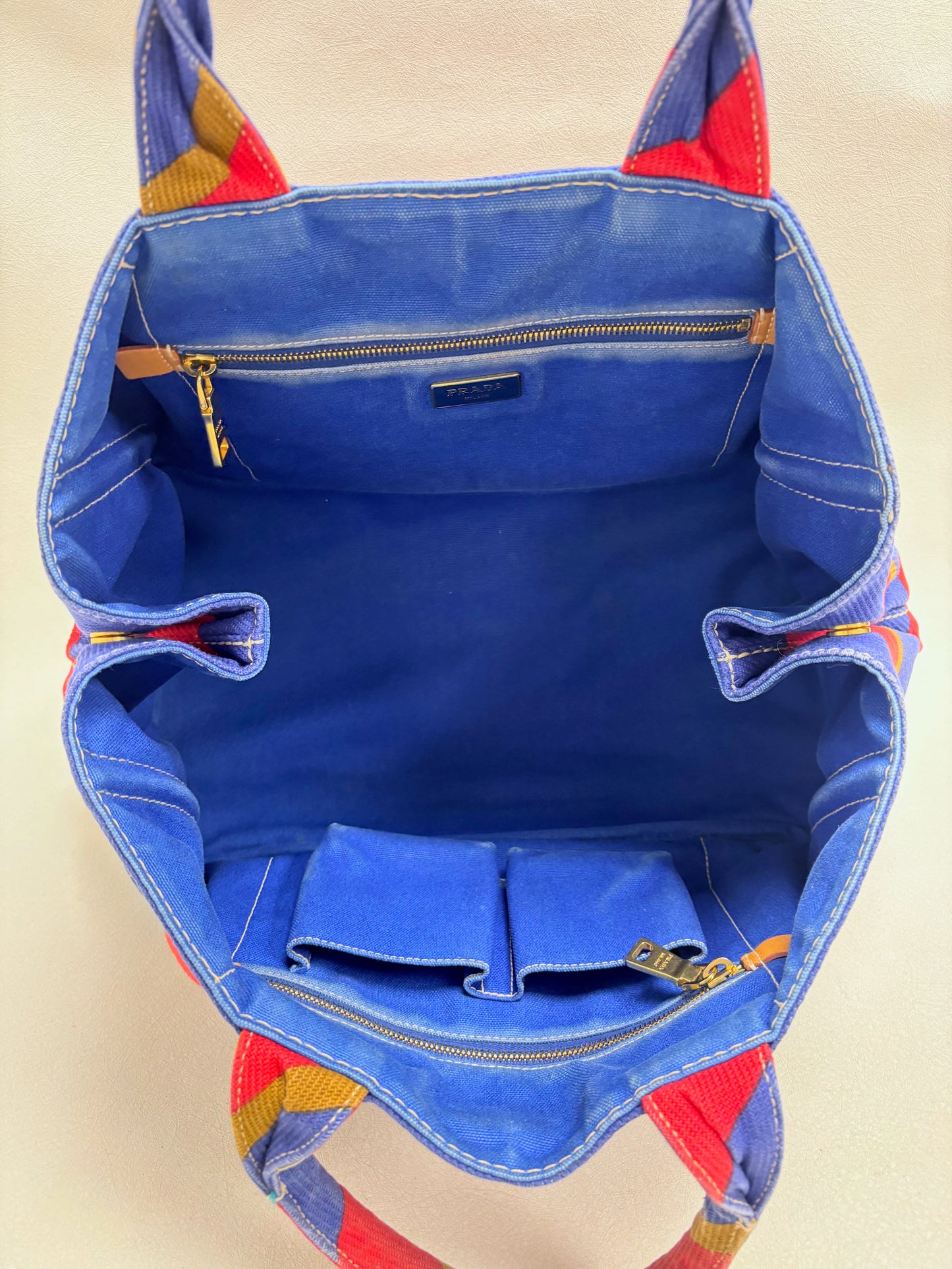 PRADA Sac Cabas Canapa GM