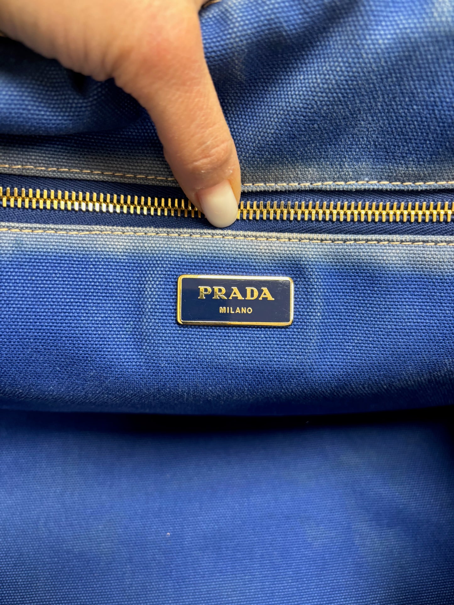 PRADA Sac Cabas Canapa GM