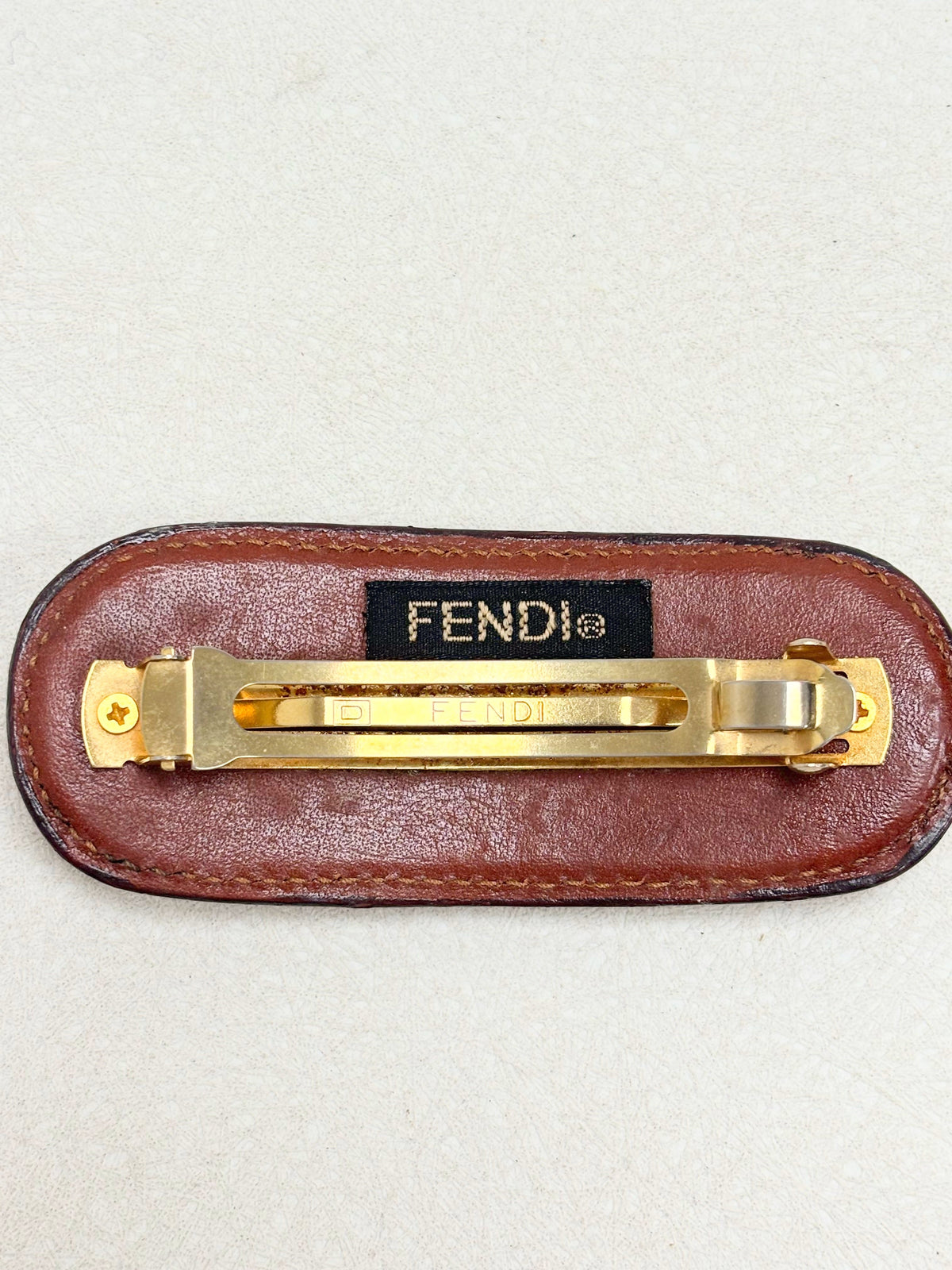 FENDI Barrette Cuir