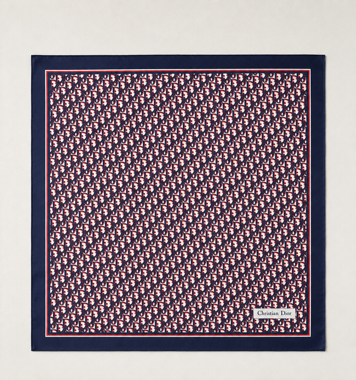 DIOR Foulard Carré Oblique en soie