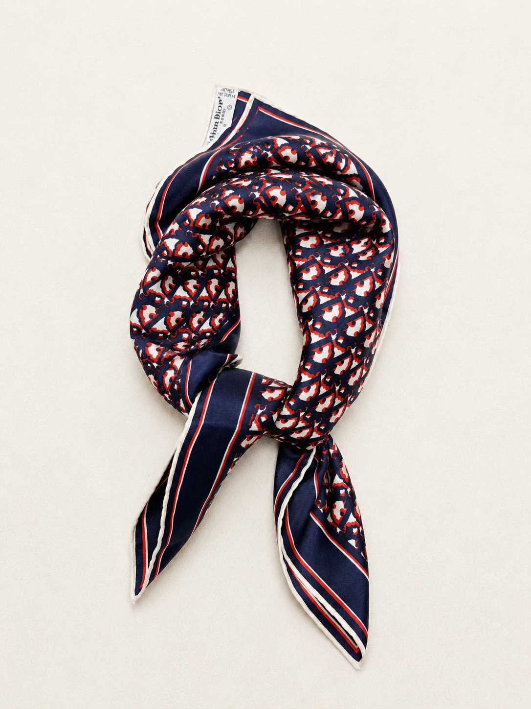 DIOR Foulard Carré Oblique en soie