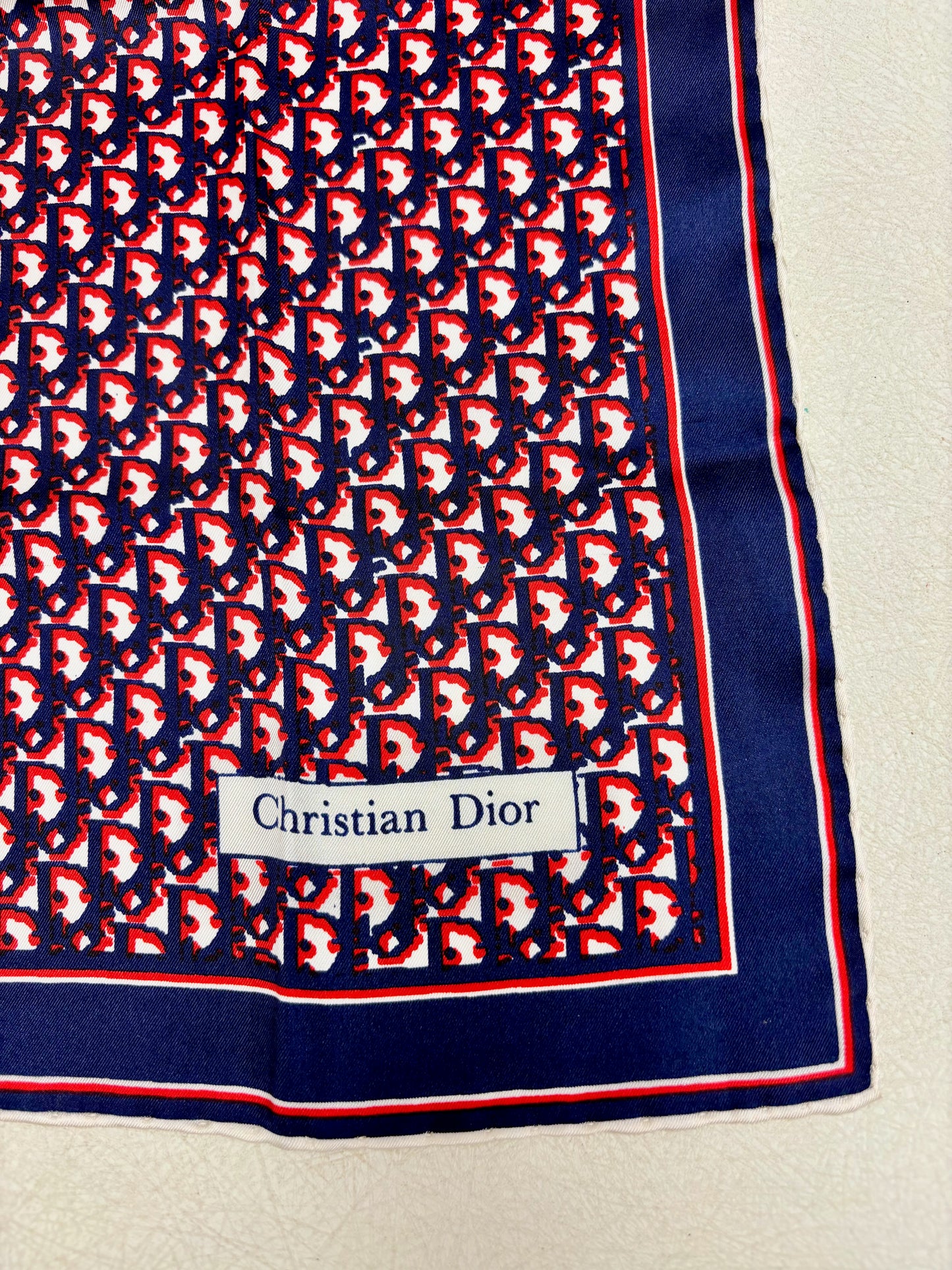DIOR Foulard Carré Oblique en soie