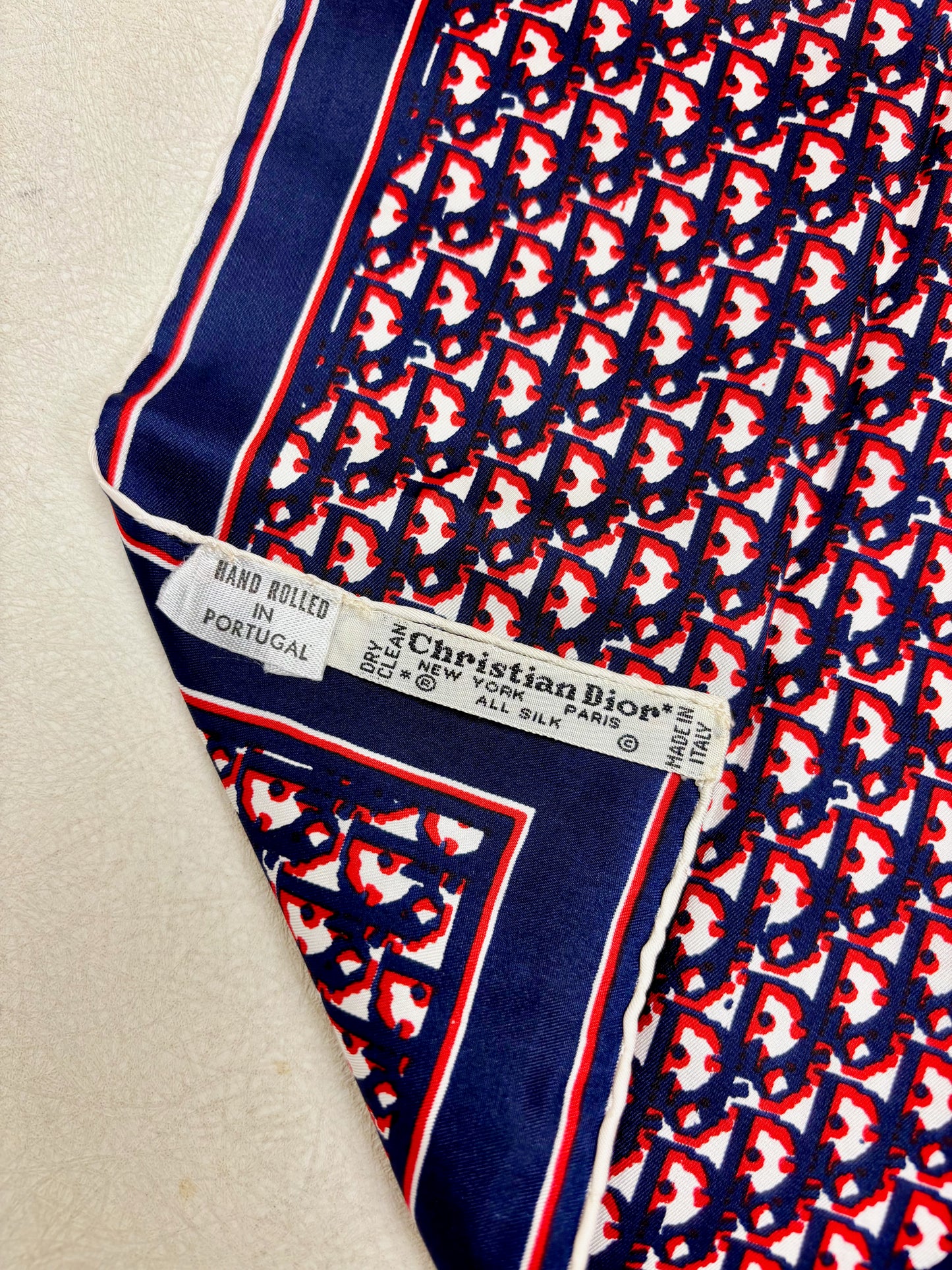 DIOR Foulard Carré Oblique en soie