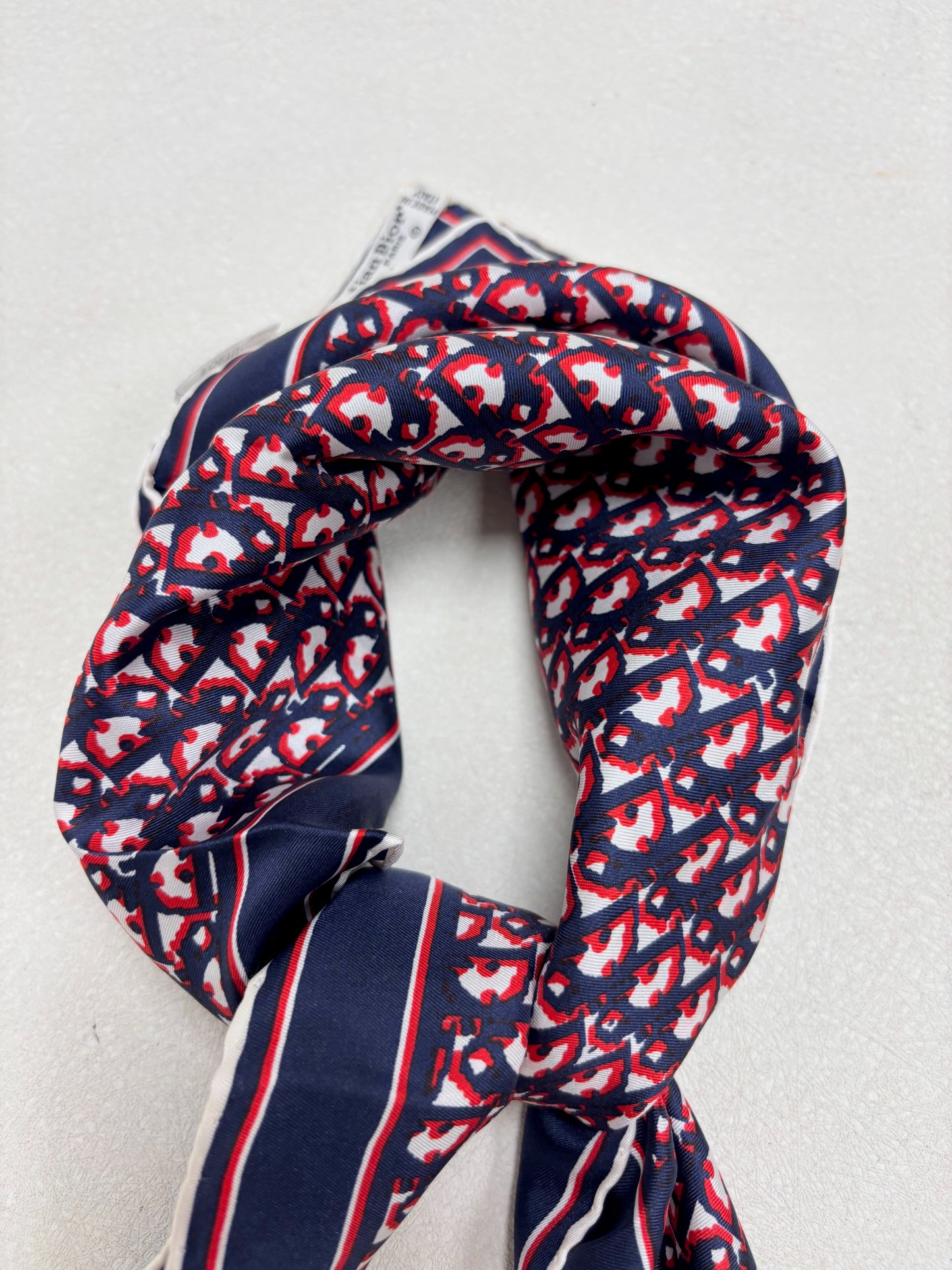DIOR Foulard Carré Oblique en soie