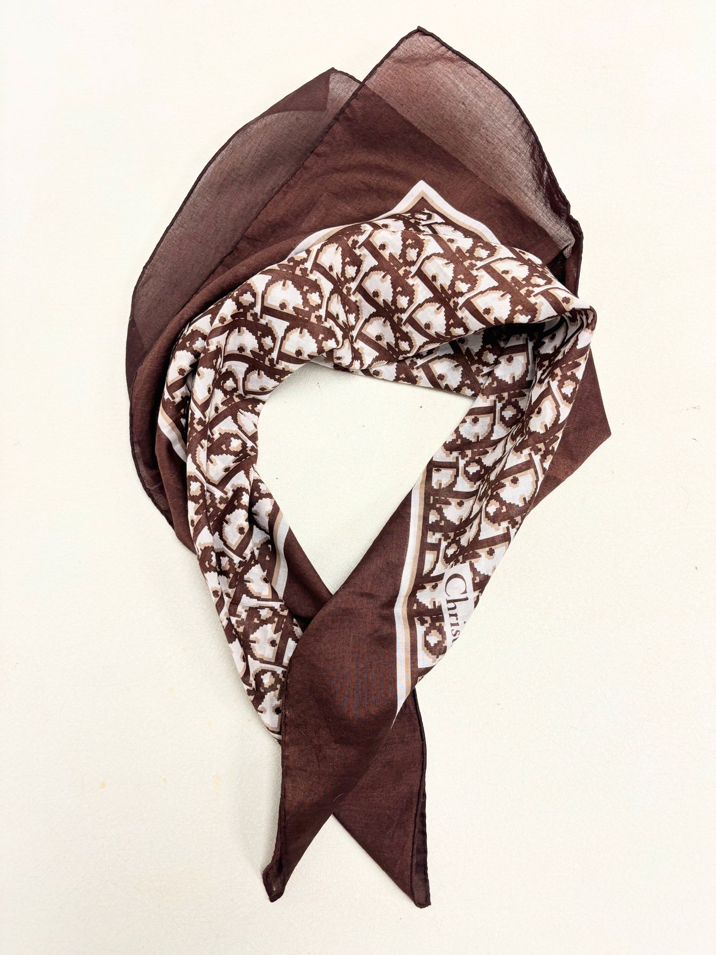 DIOR Foulard Carré Oblique en Coton