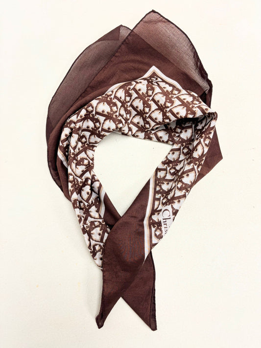 DIOR Foulard Carré Oblique en Coton
