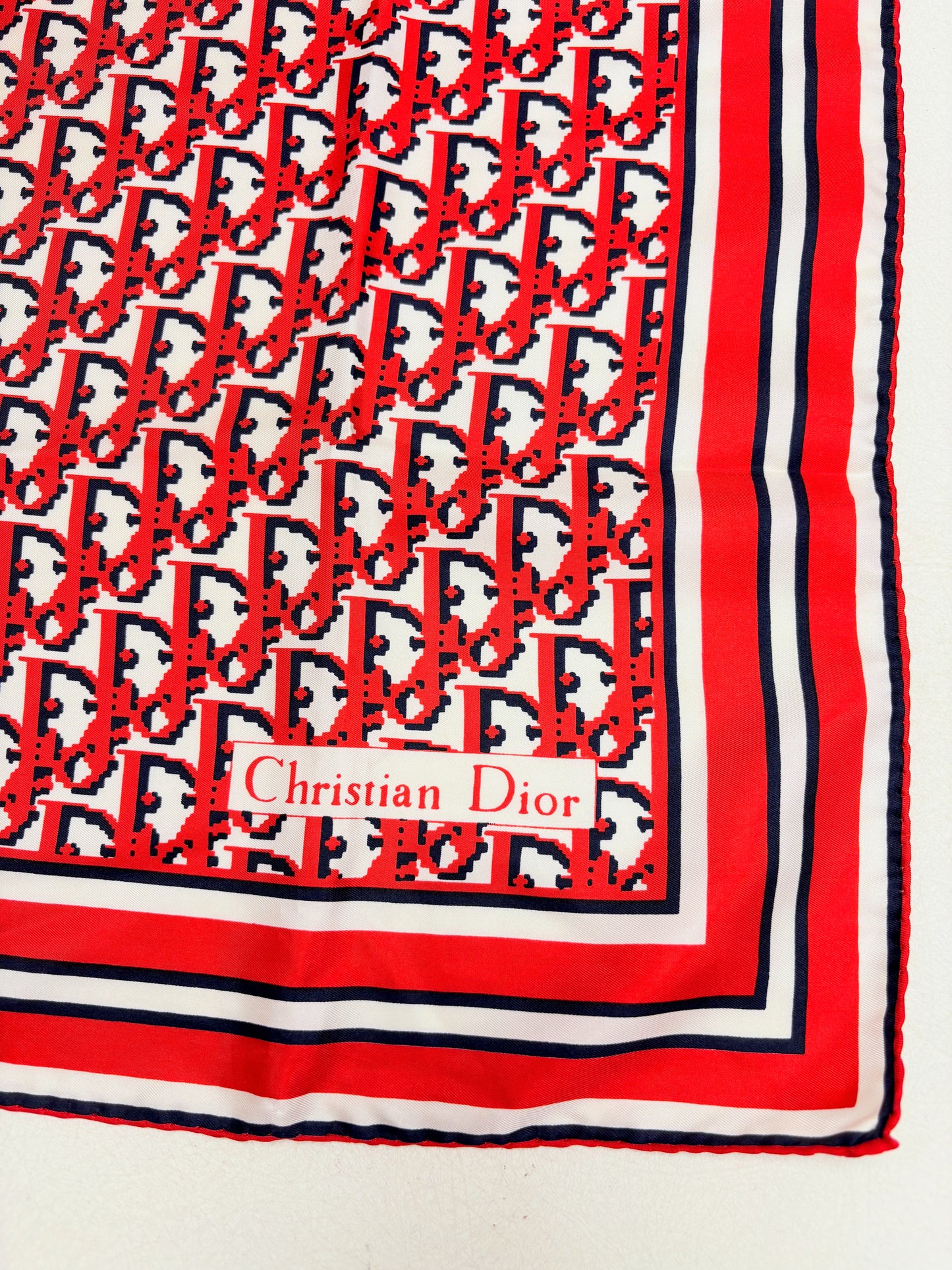DIOR Foulard Carré Oblique en soie