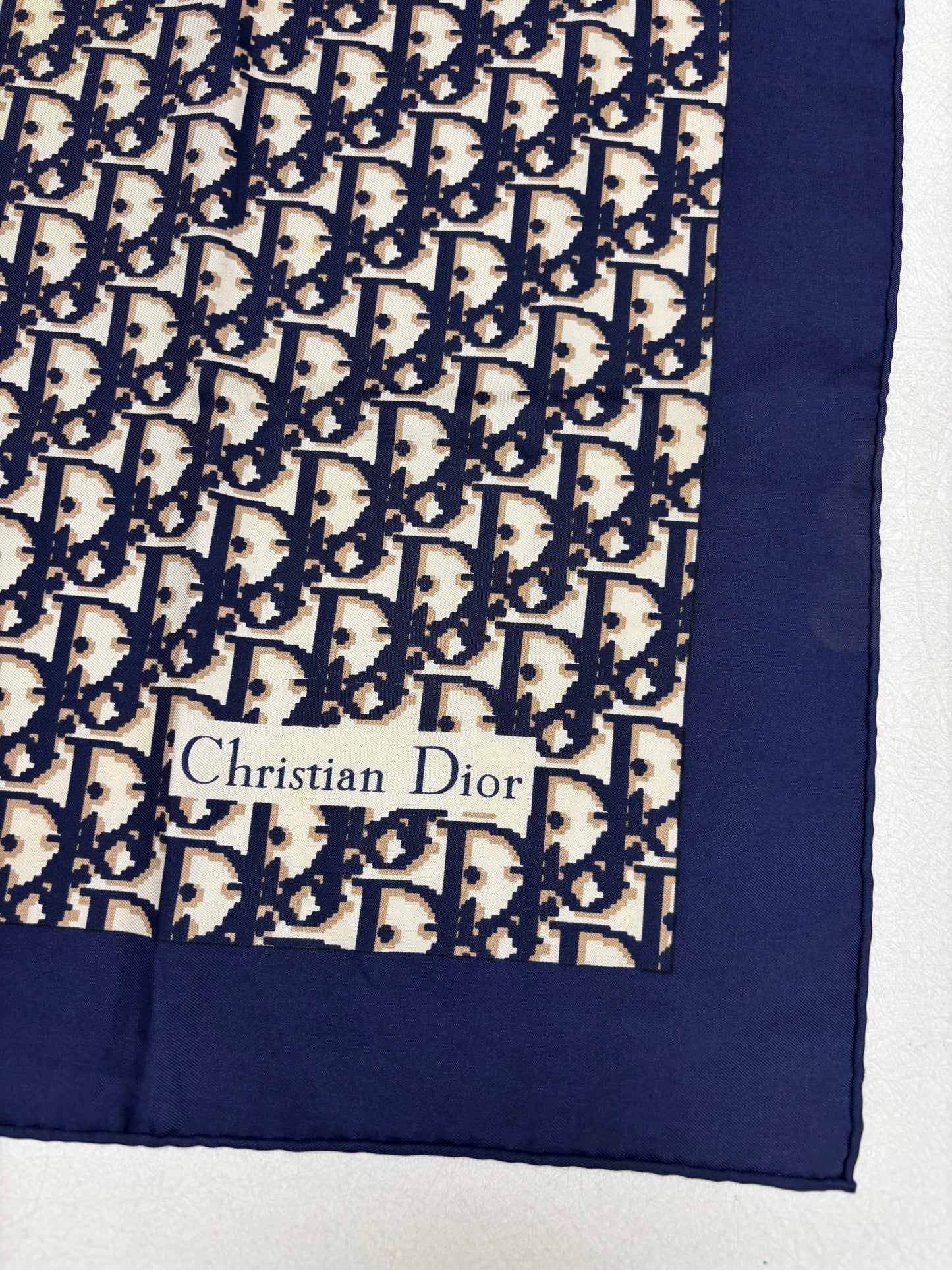 DIOR Foulard Carré Oblique en soie