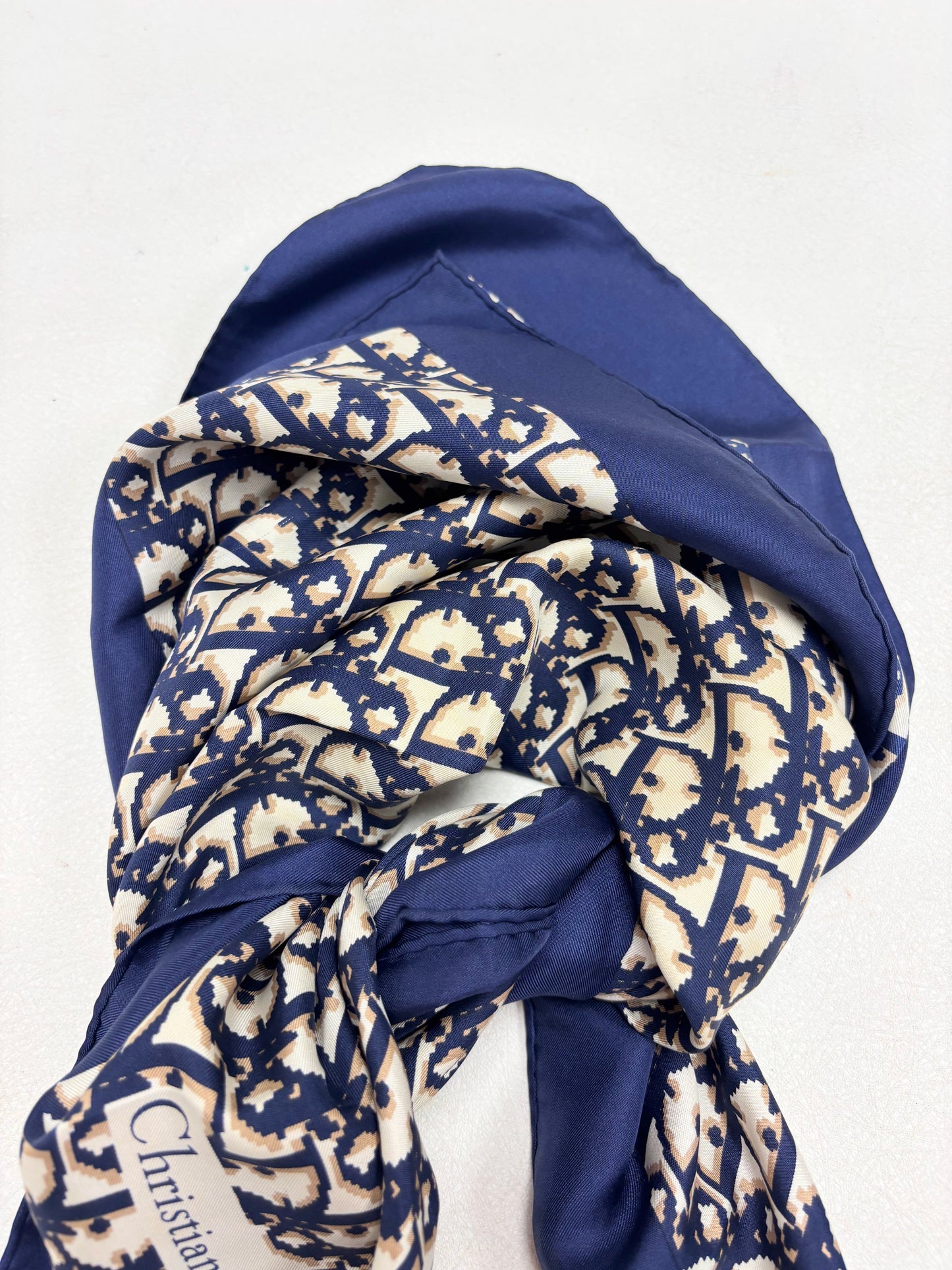 DIOR Foulard Carré Oblique en soie
