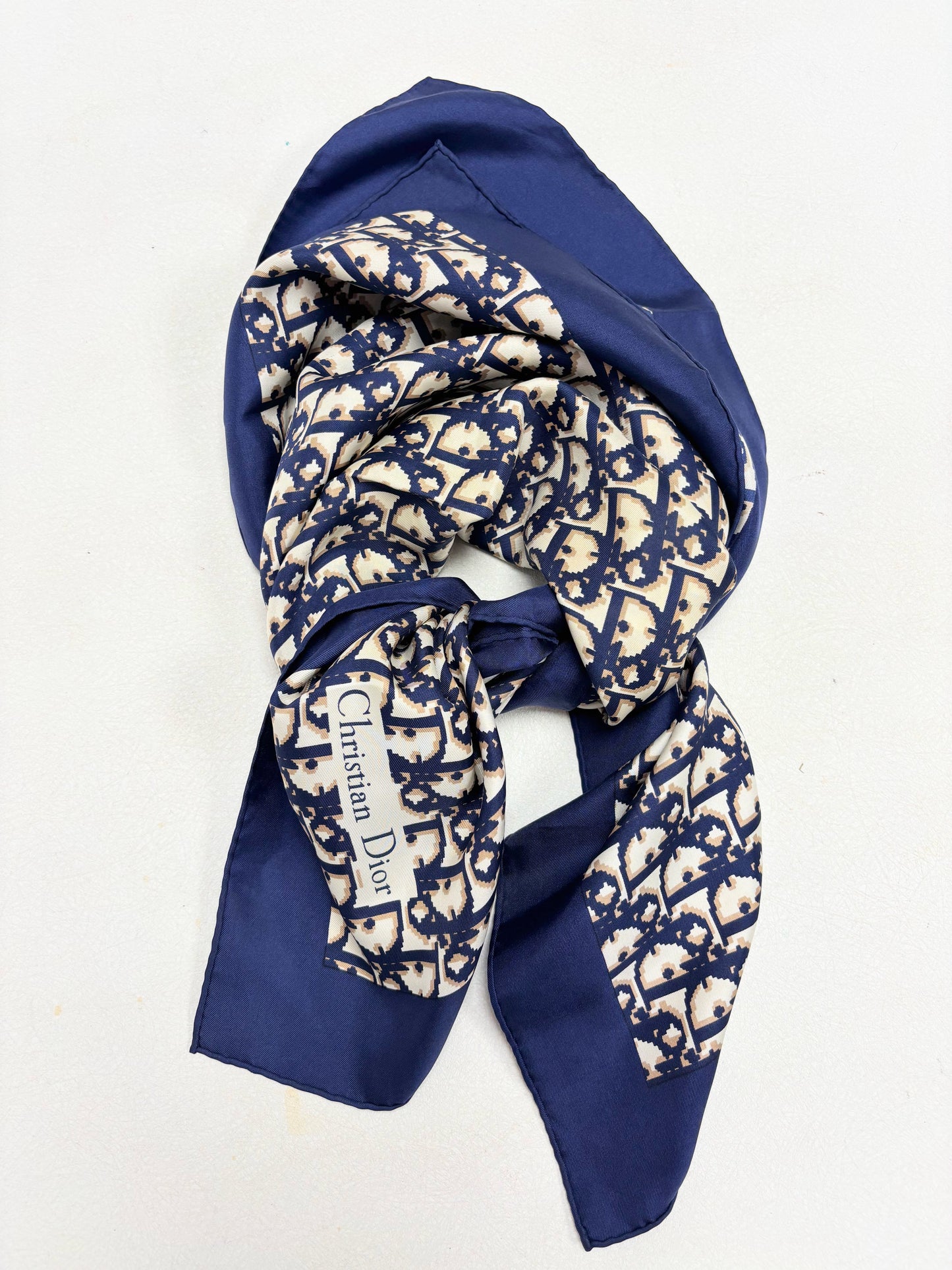 DIOR Foulard Carré Oblique en soie