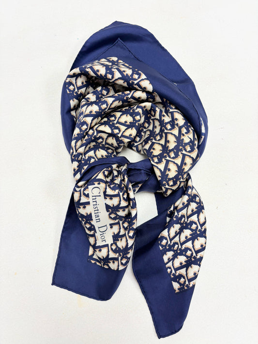 DIOR Foulard Carré Oblique en soie