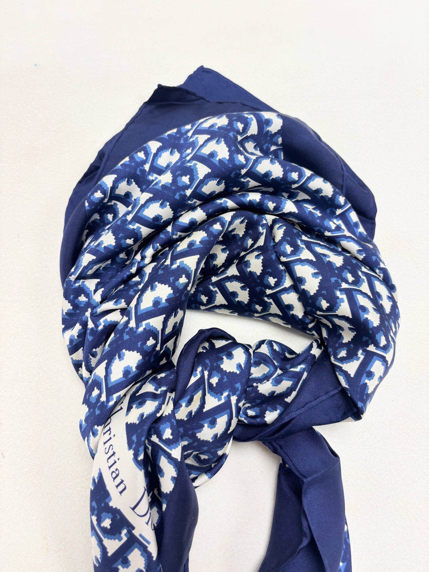 DIOR Foulard Carré Oblique en soie