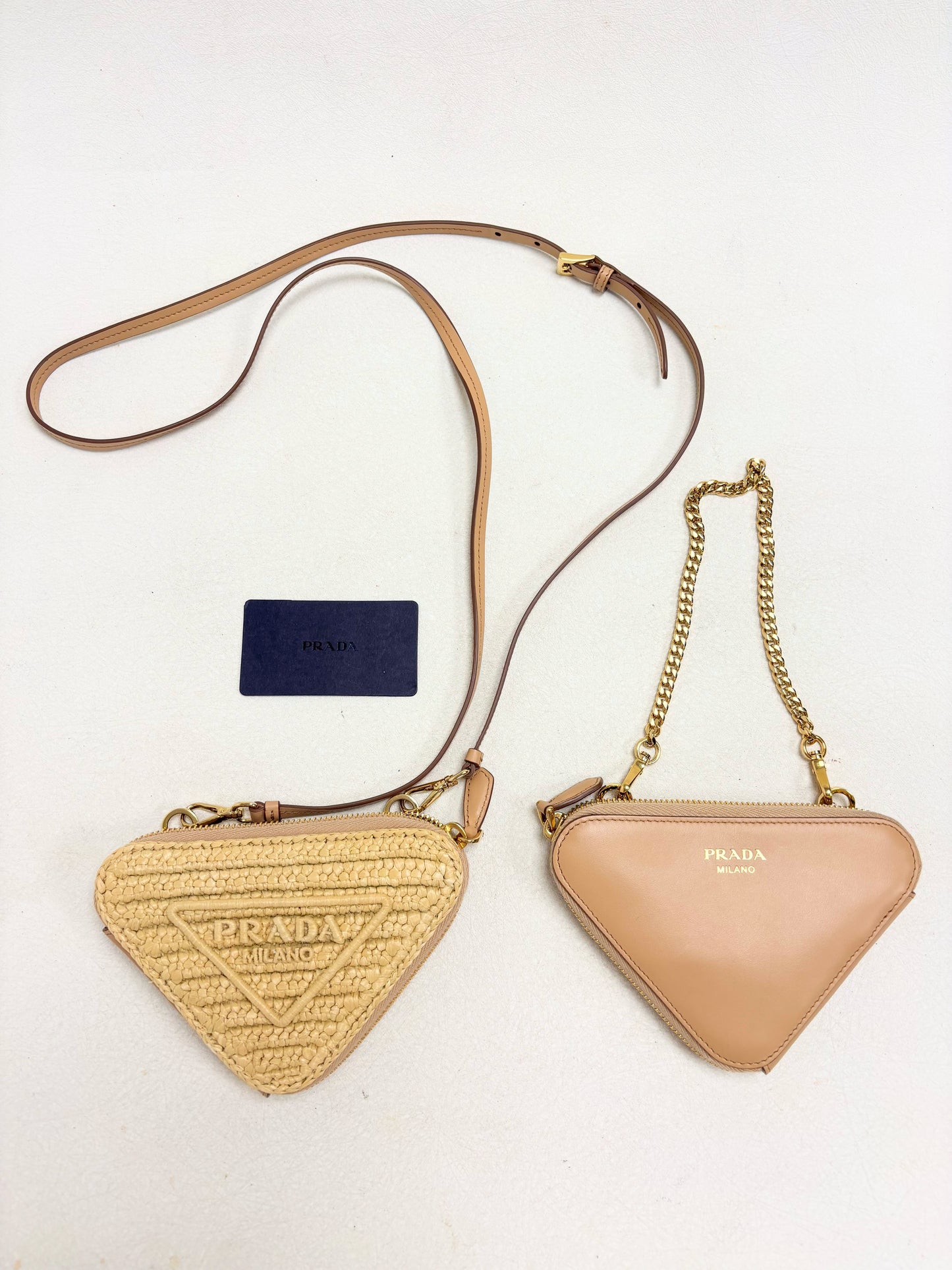 PRADA Sac Triangle Raffia