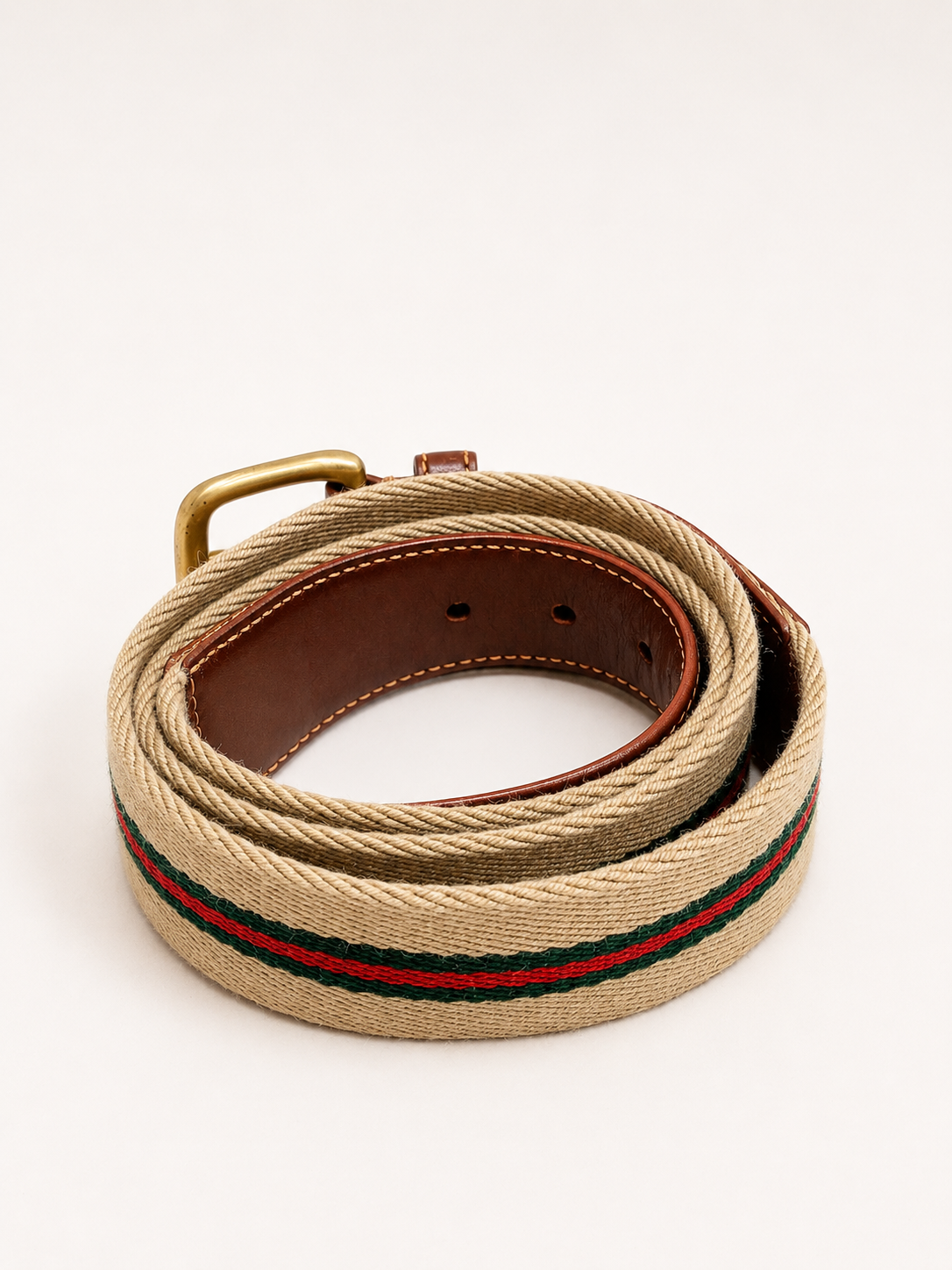 GUCCI Ceinture Toile et cuir