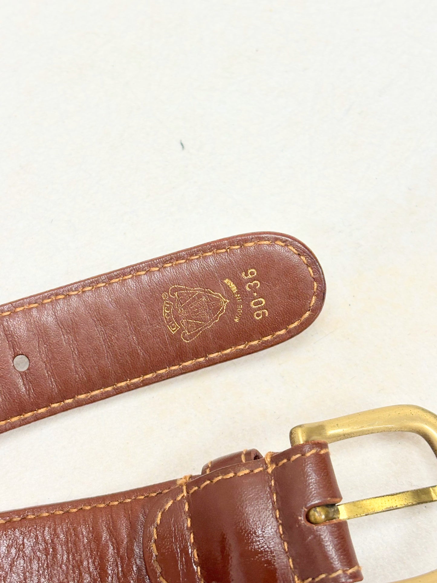 GUCCI Ceinture Toile et cuir