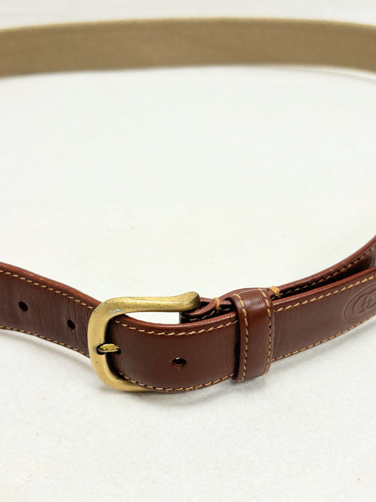 GUCCI Ceinture Toile et cuir