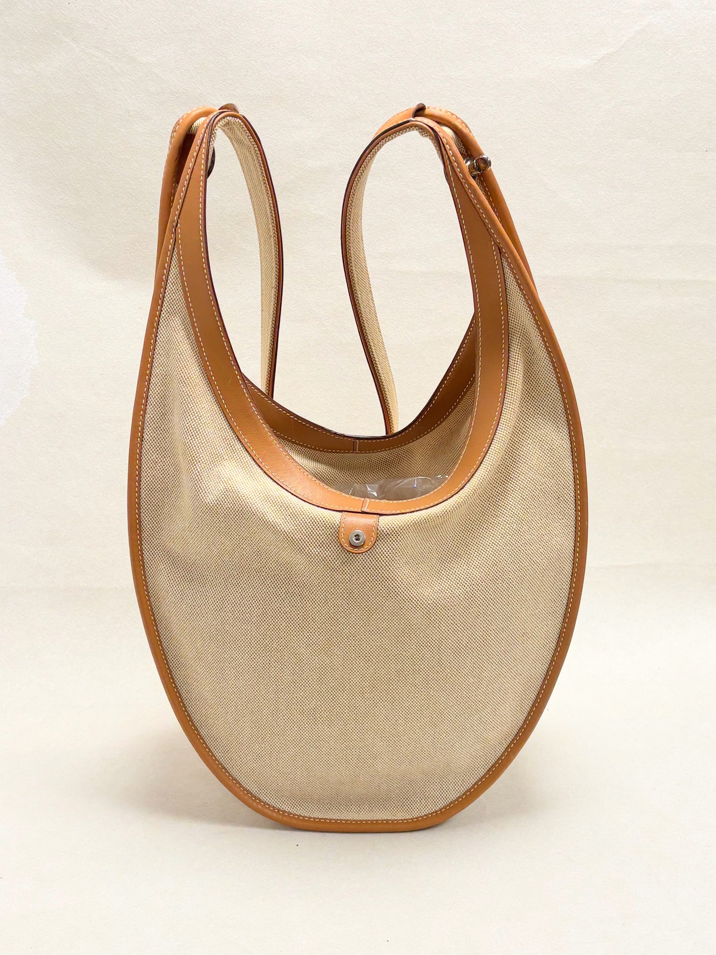 HERMES Sac Luco Toile H et Cuir