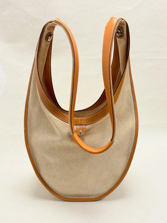 HERMES Sac Luco Toile H et Cuir