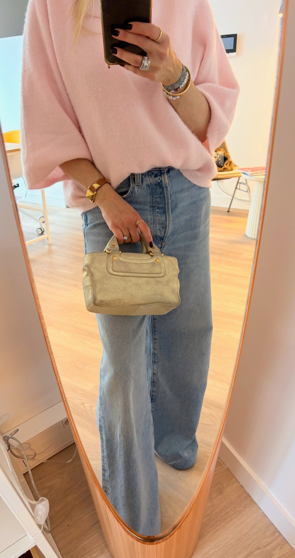 CÉLINE Sac Mini Boogie Cuir Or