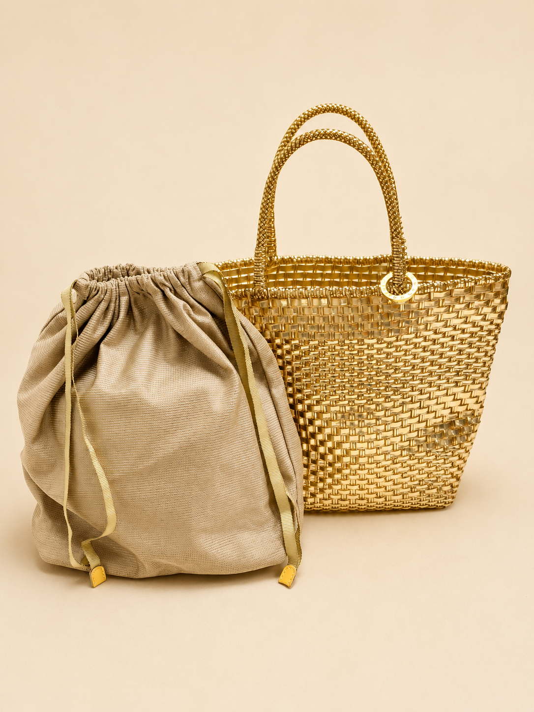 ANTEPRIMA Sac Panier Doré