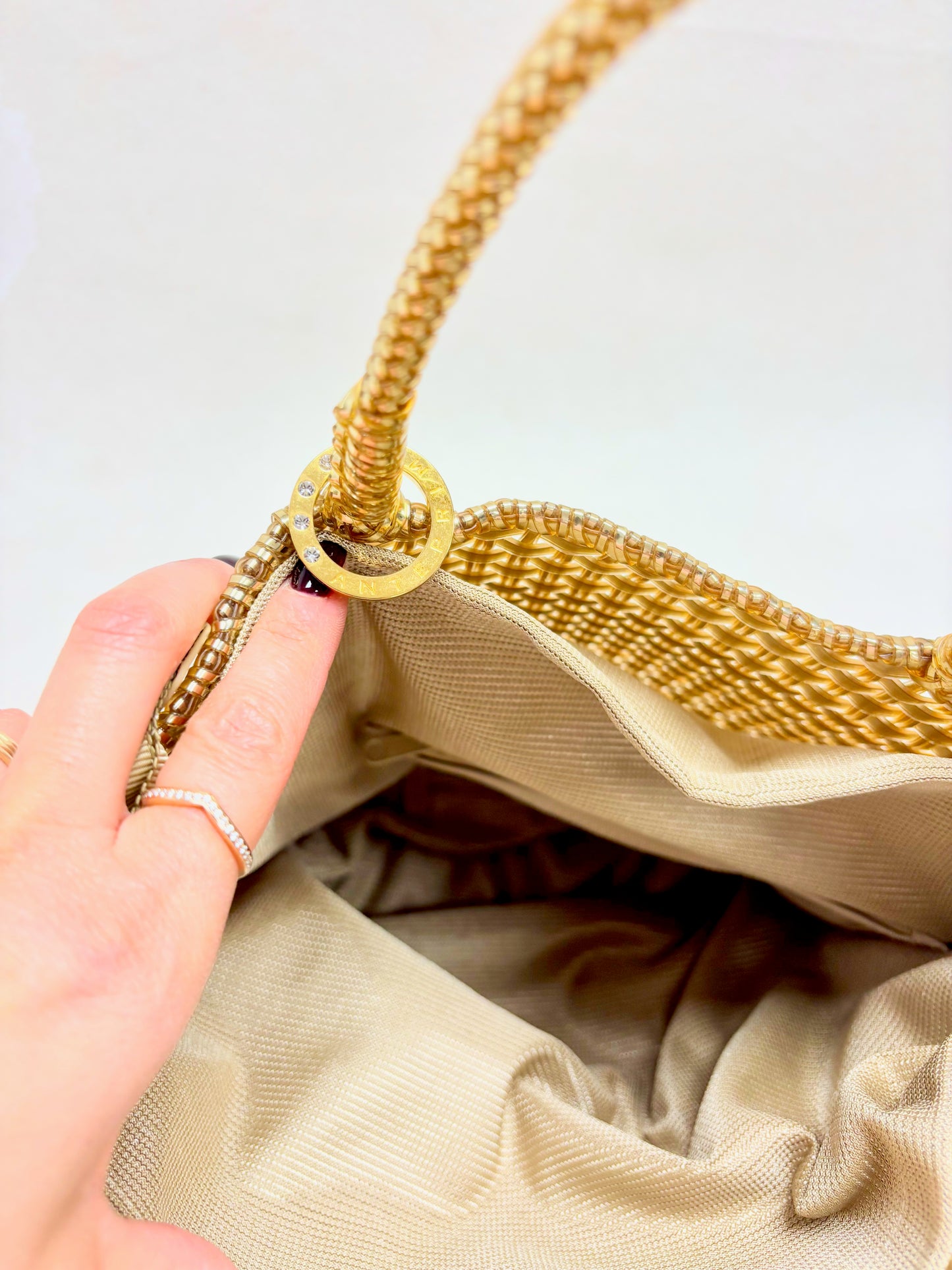 ANTEPRIMA Sac Panier Doré