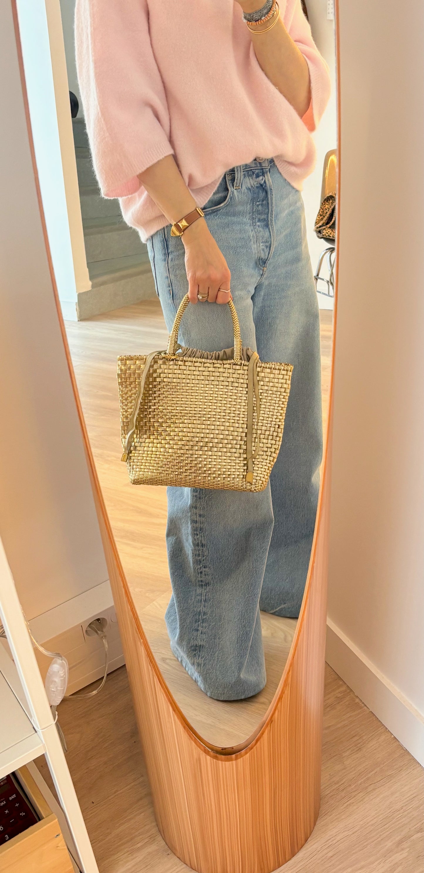 ANTEPRIMA Sac Panier Doré